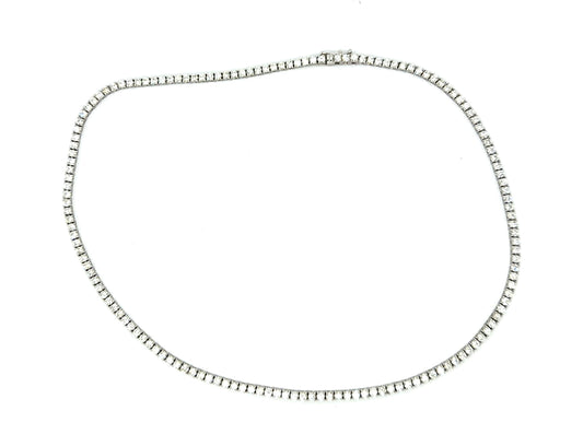 8.65ct Diamond 14KW Tennis Necklace