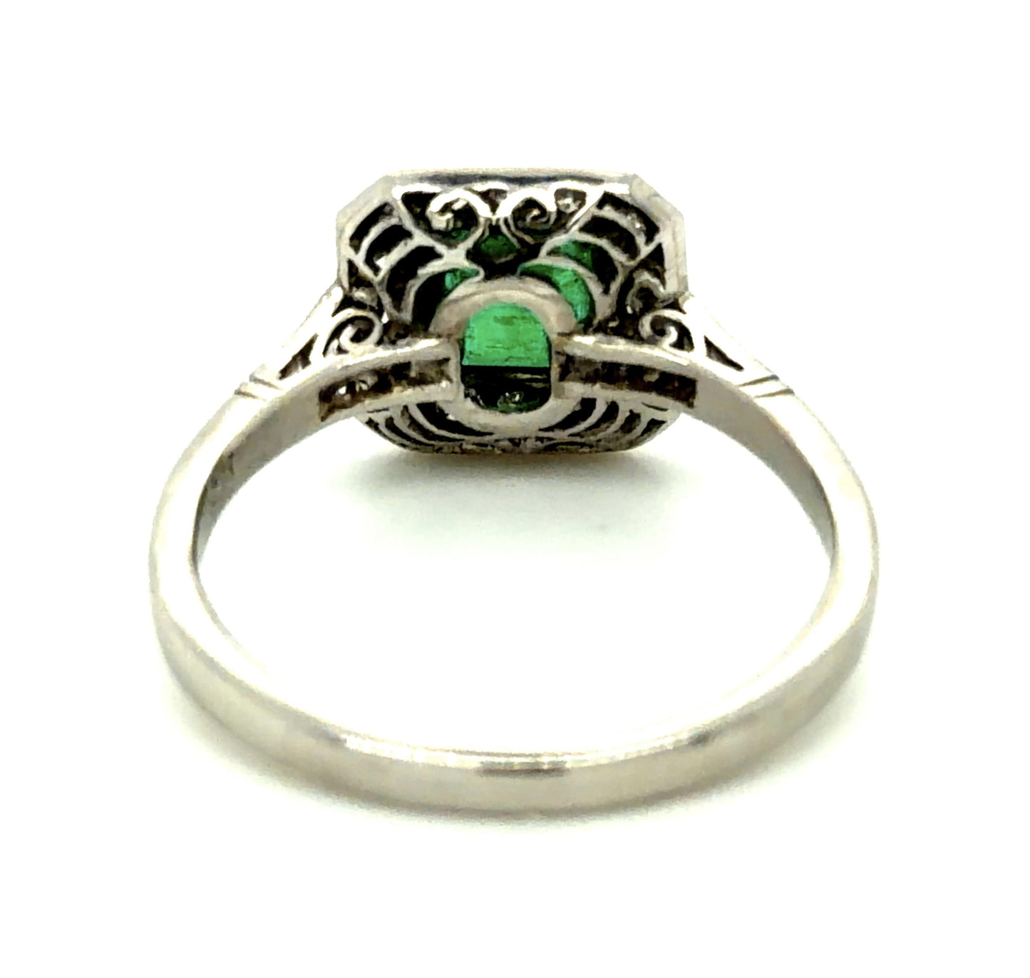 .70ct Colombian Emerald (No Cert) .30ct Diamond Platinum Handmade Ring