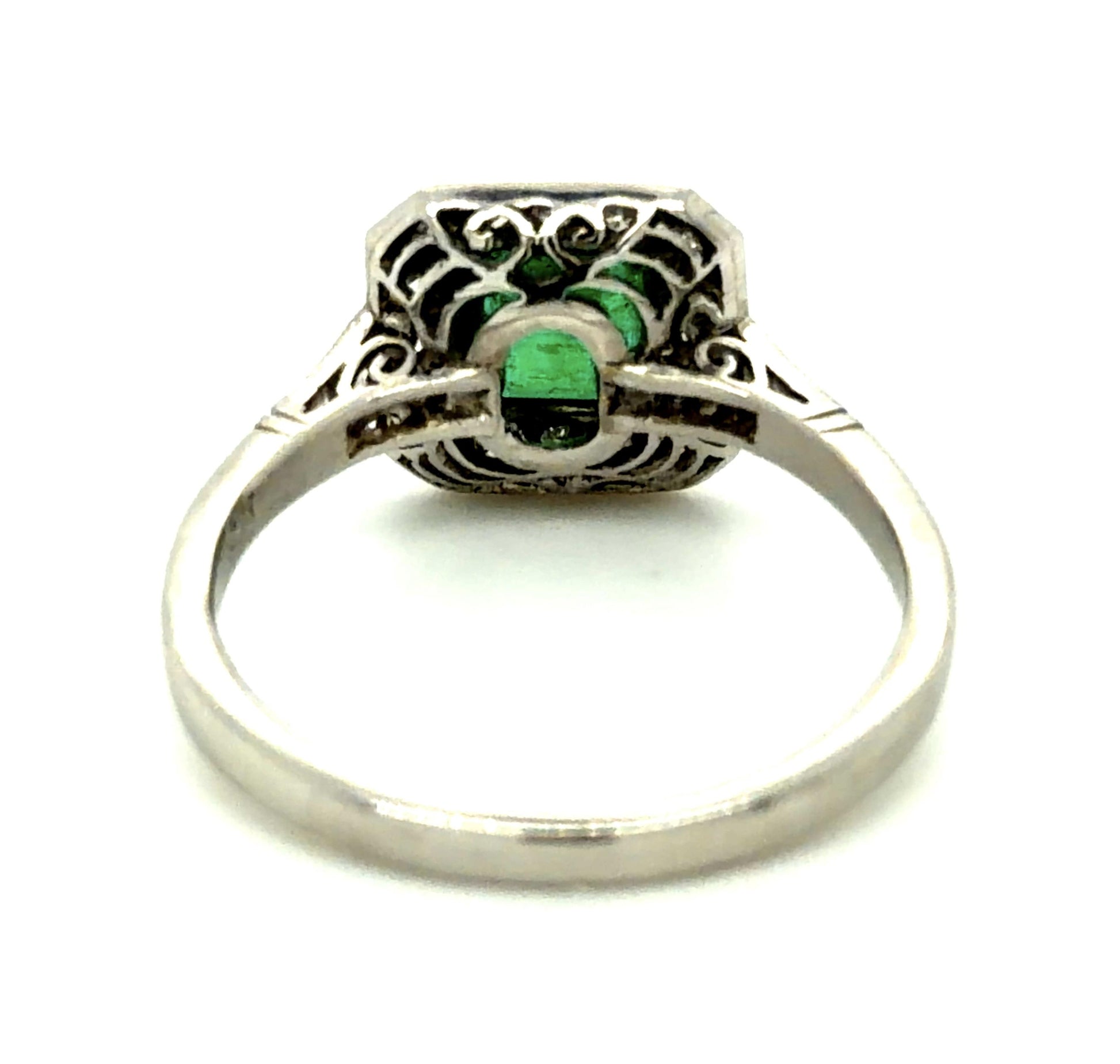 .70ct Colombian Emerald (No Cert) .30ct Diamond Platinum Handmade Ring