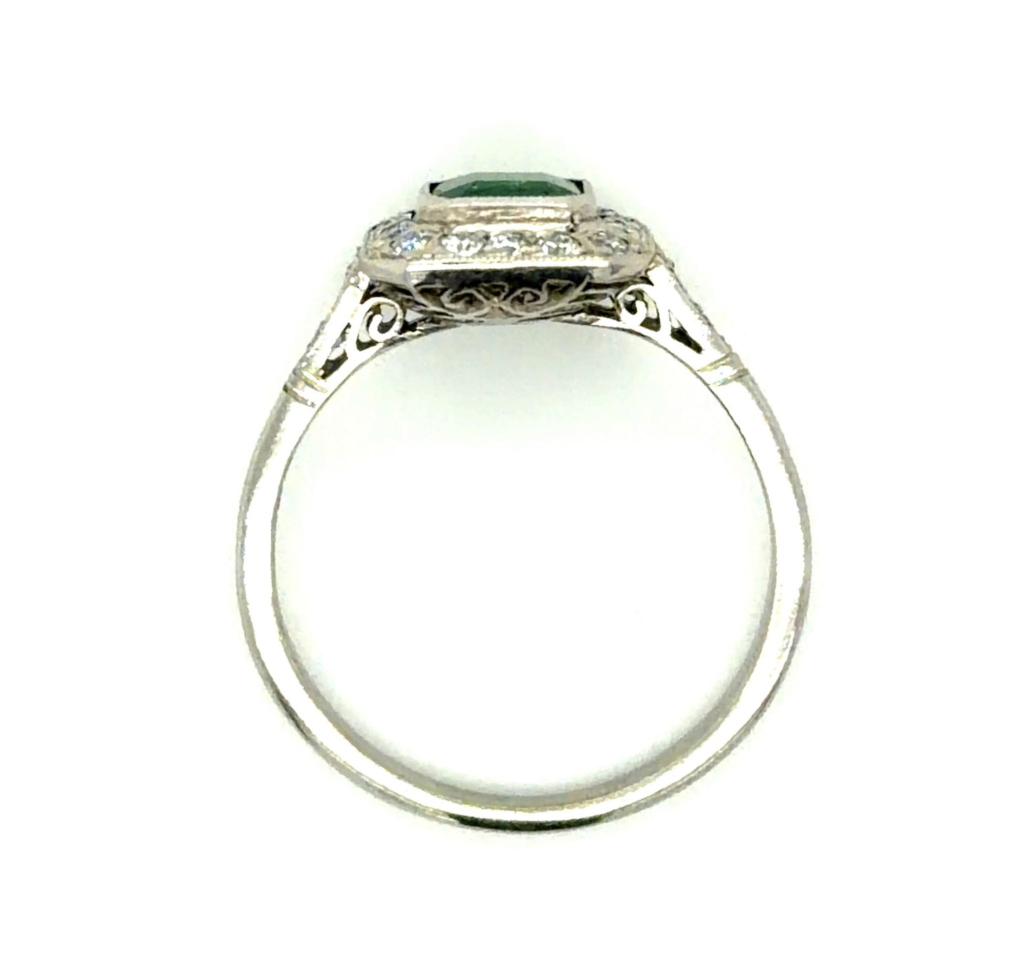 .70ct Colombian Emerald (No Cert) .30ct Diamond Platinum Handmade Ring
