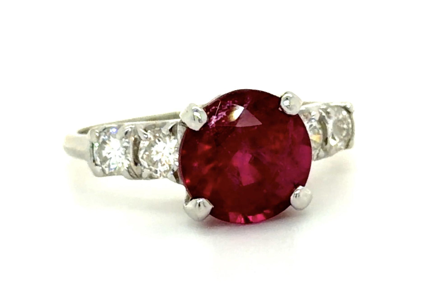 Estate  2.43ct Tourmaline &  0.44ctw Diamond Ring Size 6.50