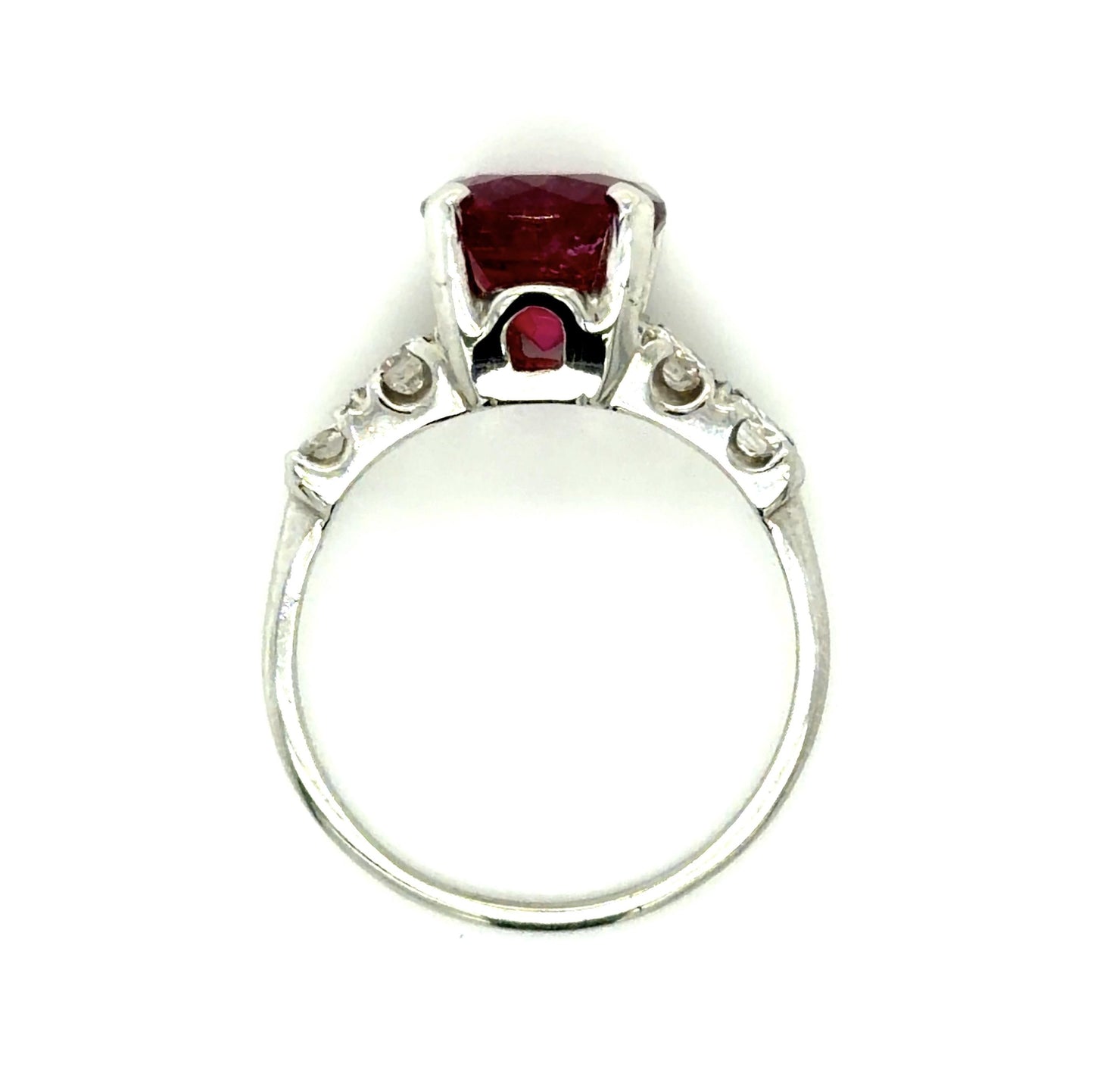 Estate  2.43ct Tourmaline &  0.44ctw Diamond Ring Size 6.50