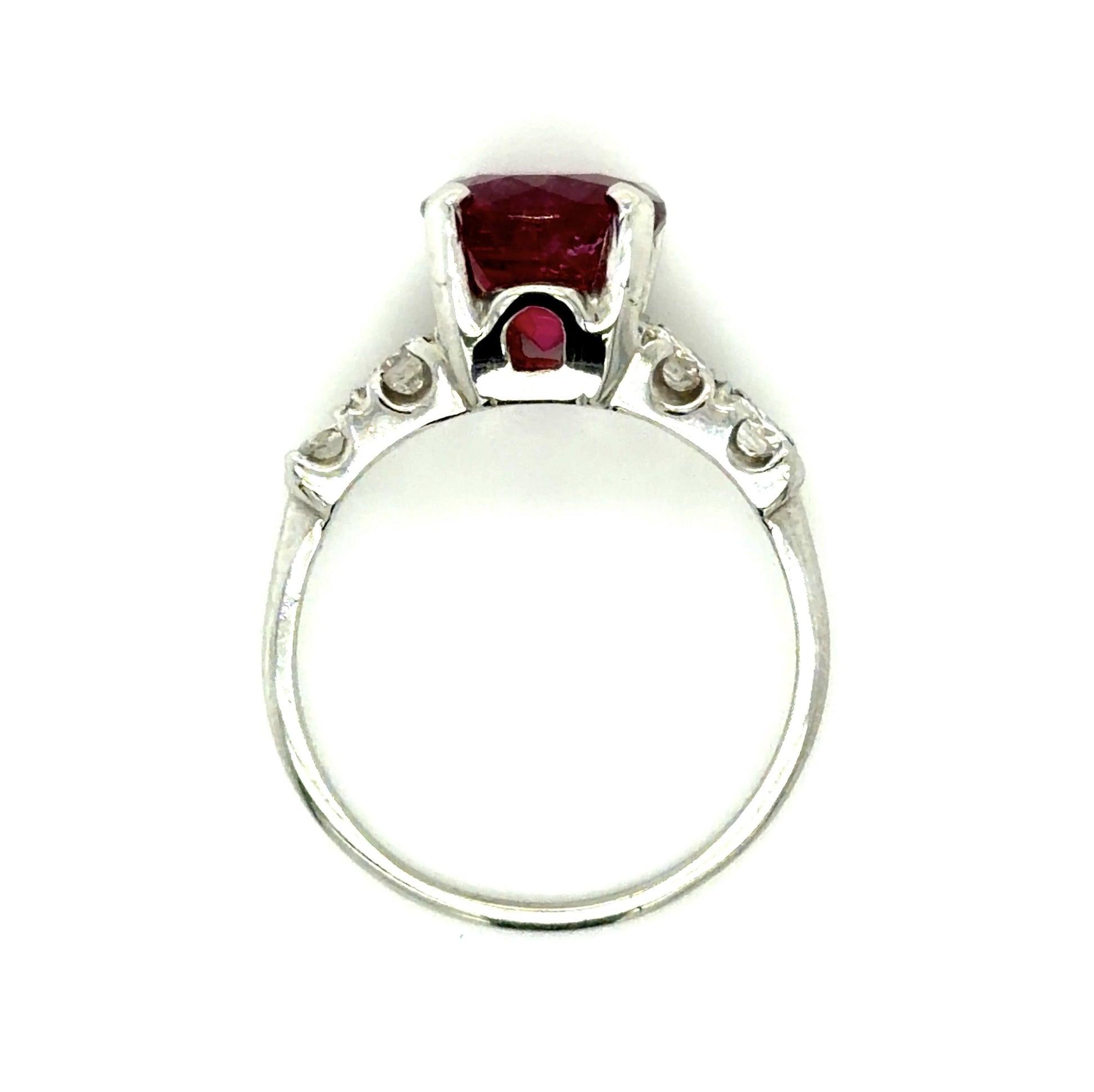 Estate  2.43ct Tourmaline &  0.44ctw Diamond Ring Size 6.50