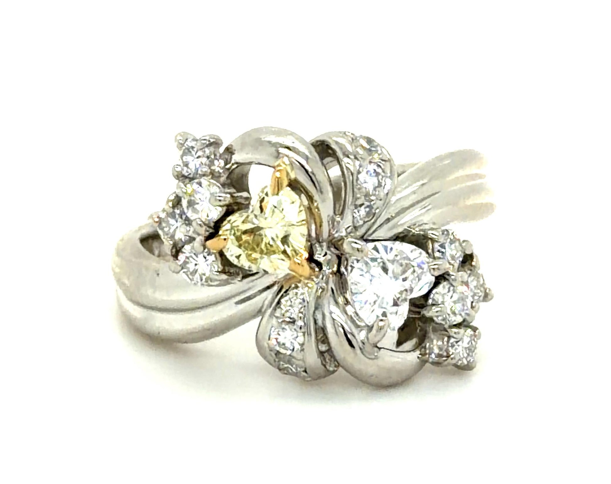 .59ct Heart Diamonds Platinum Ring .38ct SD