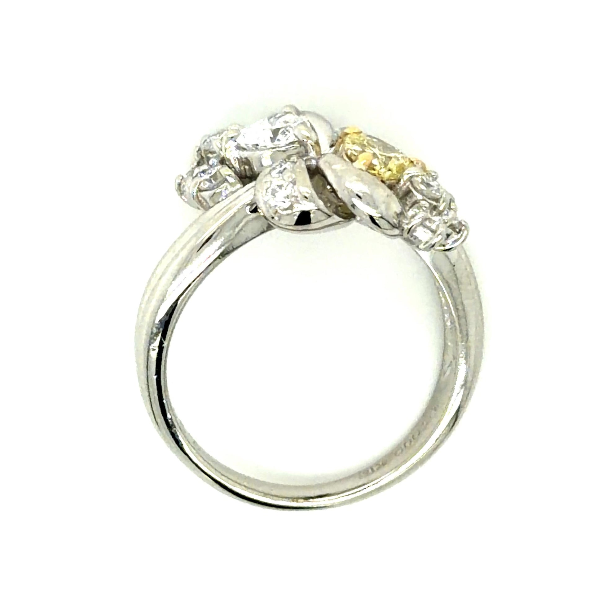 .59ct Heart Diamonds Platinum Ring .38ct SD