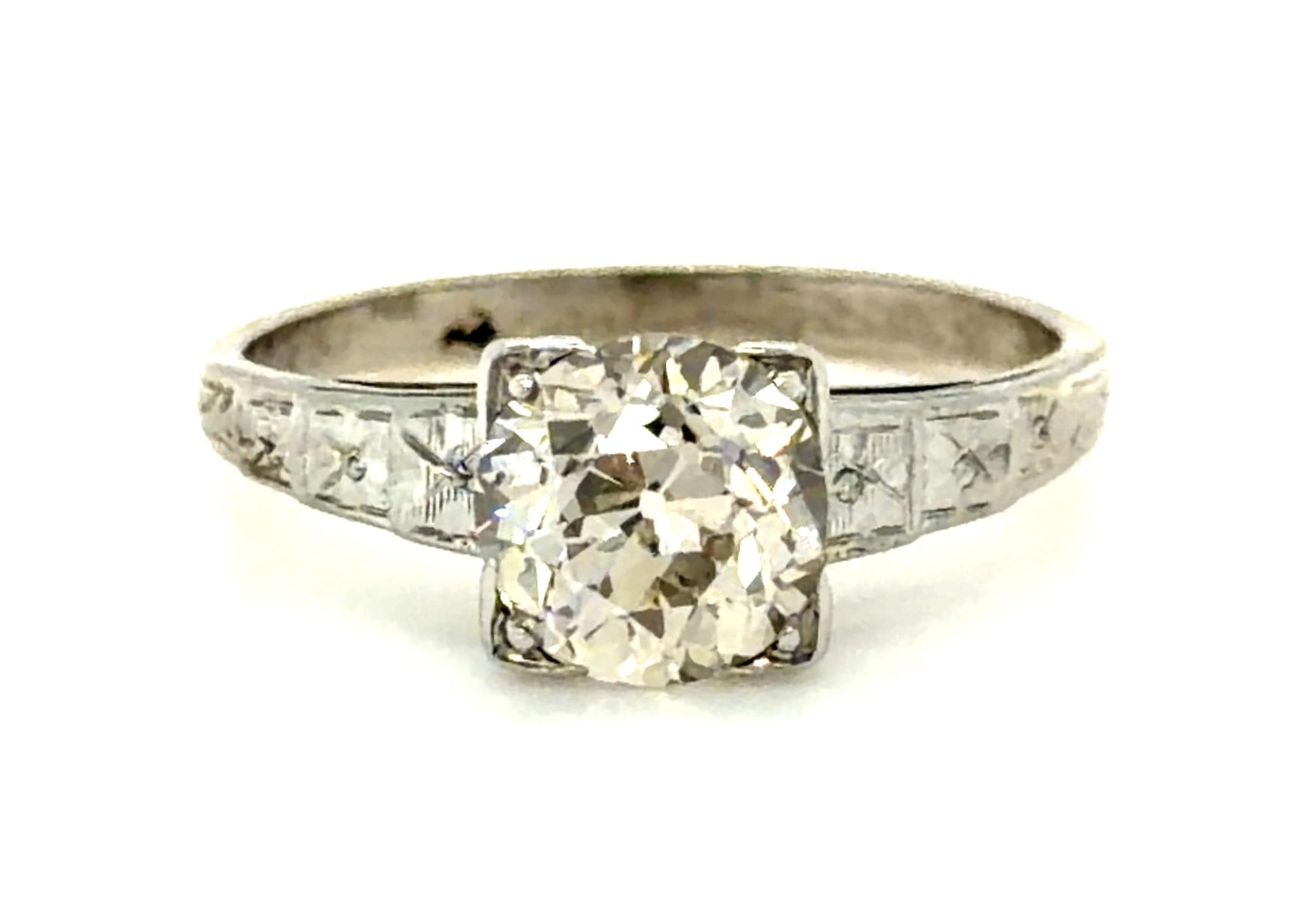 Art Deco 1.40ct Old European Diamond Ring (Vintage 1930s)