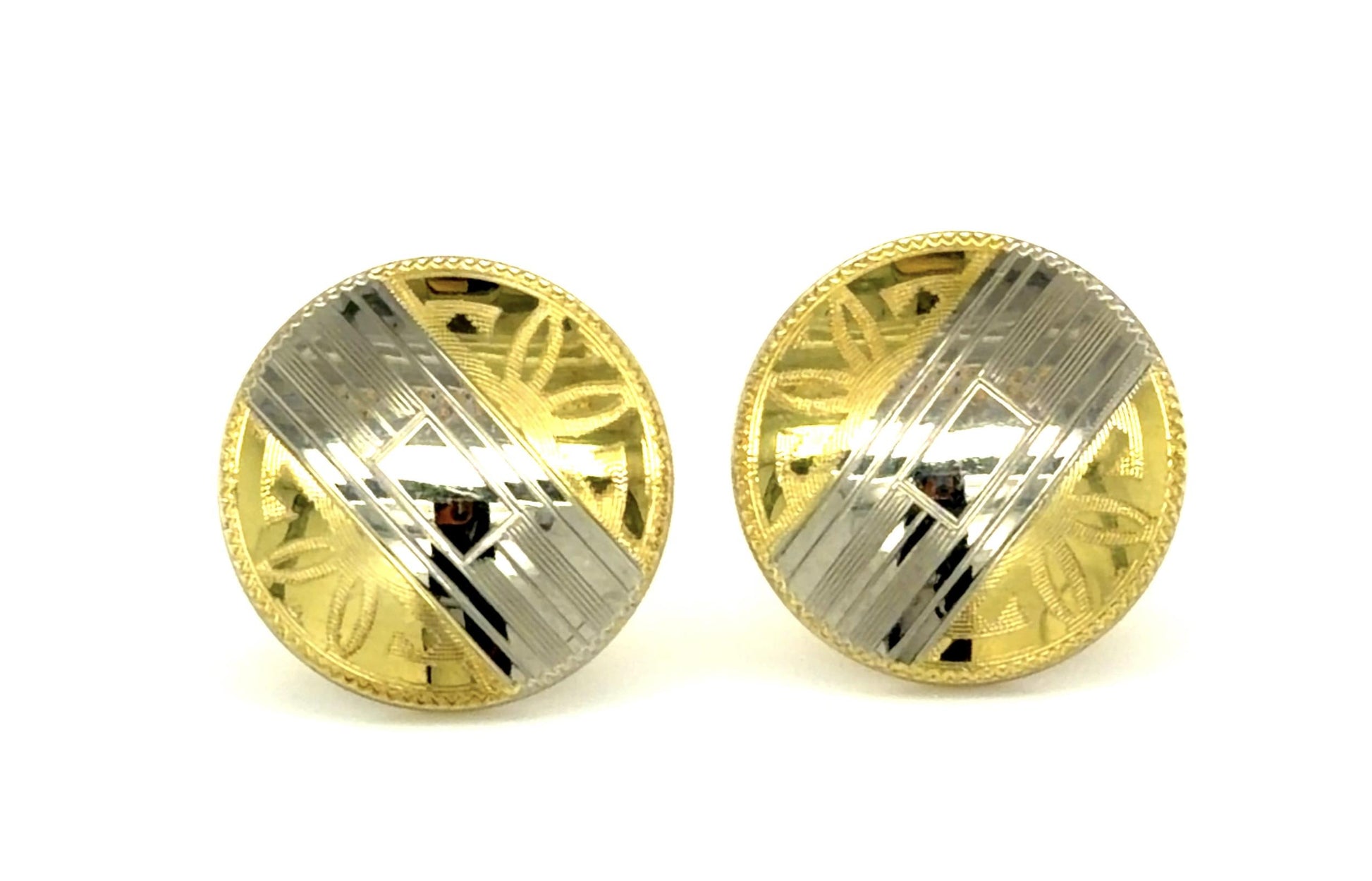 Art Deco 10KY Stud Earrings (Vintage 1930s)