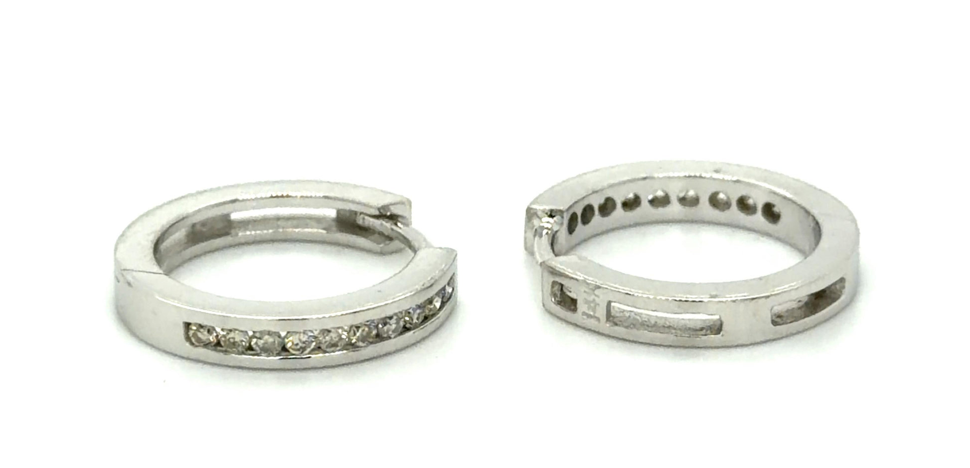 .20ct Diamond 14KW Hoop Earrings