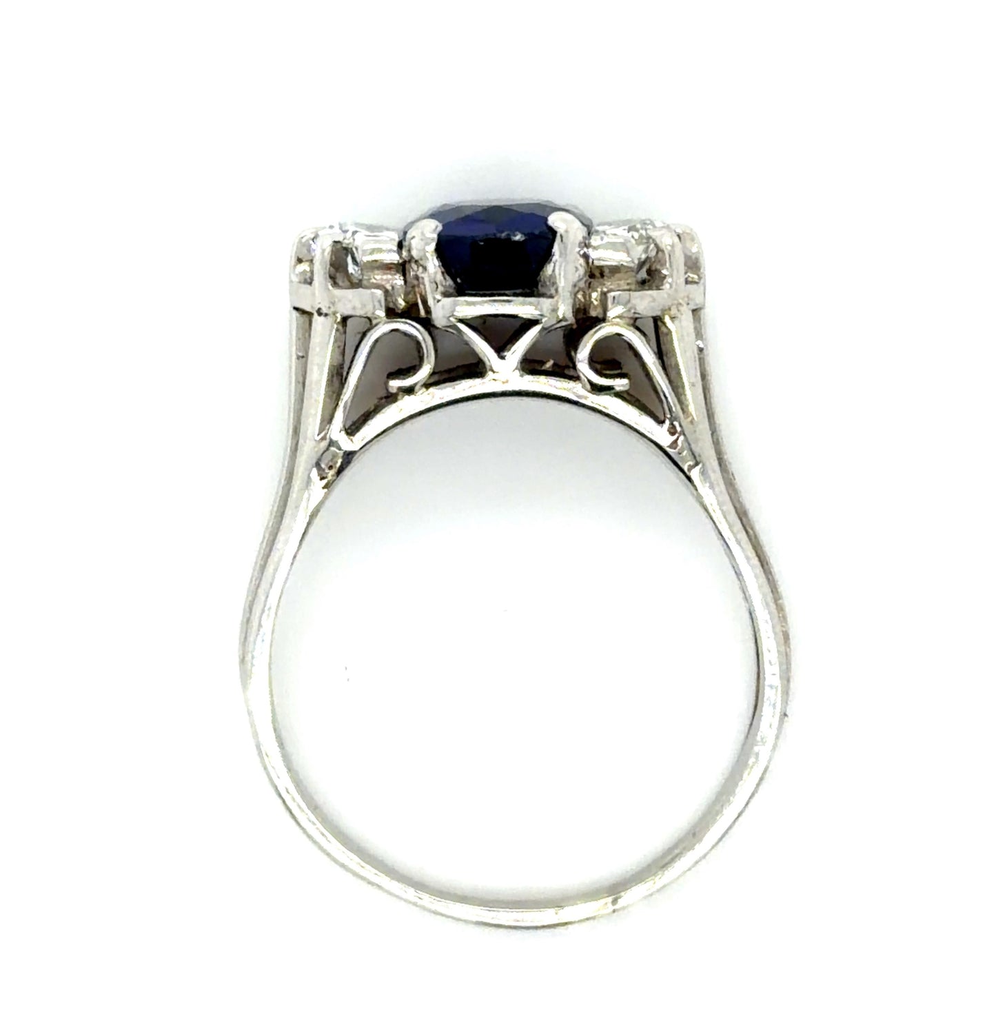 1.72ct Cambodian No Heat Sapphire & 0.30ctw Diamond PT Ring