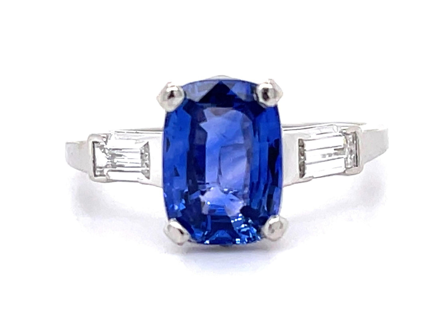 2.62ct Ceylon No Heat Sapphire (No Cert) PT Ring