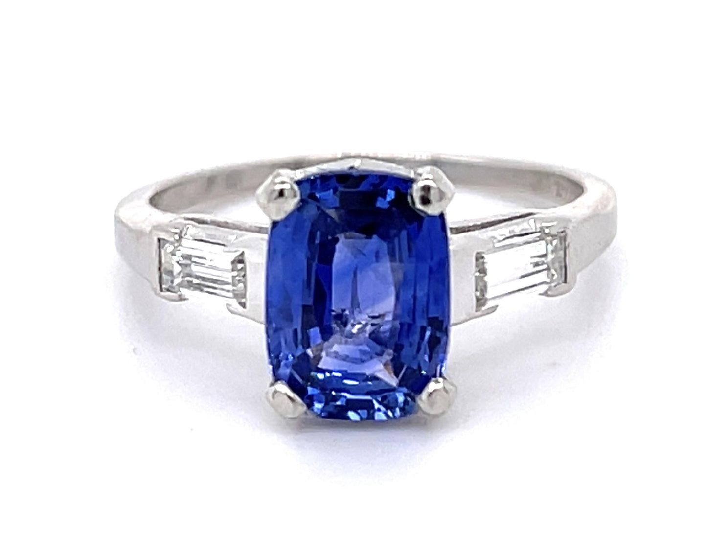 2.62ct Ceylon No Heat Sapphire (No Cert) PT Ring