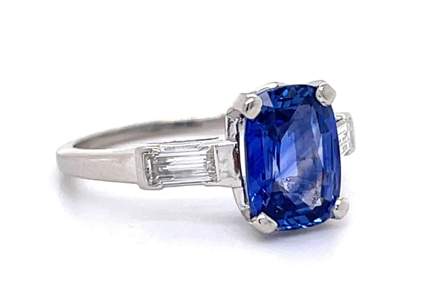 2.62ct Ceylon No Heat Sapphire (No Cert) PT Ring