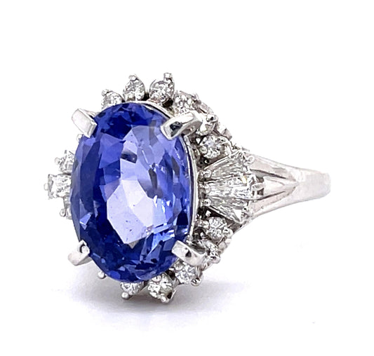 Purple Sapphire 6.71ct Ring