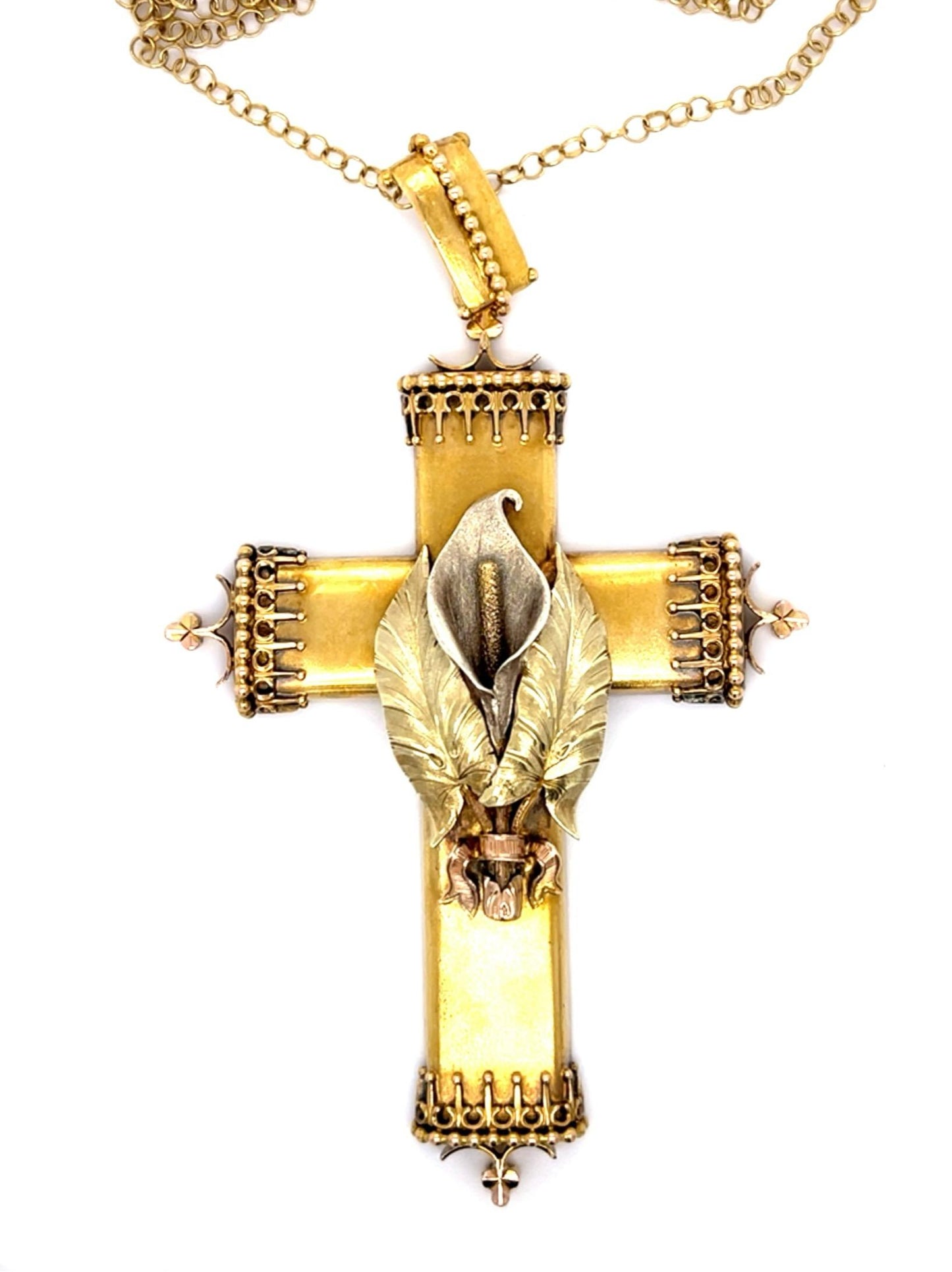 Original Victorian 14KY Cross Pendant (Antique 1860s)