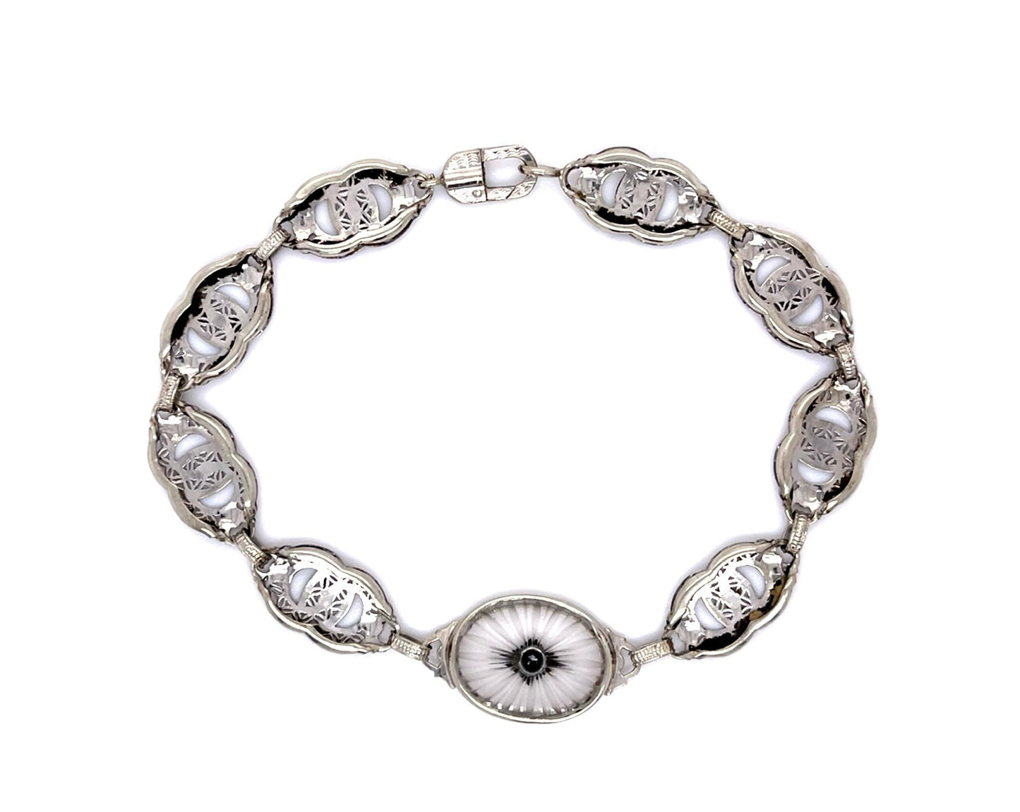 Art Deco .03ct Diamond 10KW Bracelet (Vintage 1930s)