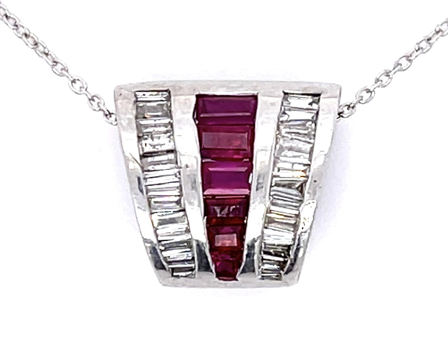 1ct Ruby .80ct Diamond 14KW Pendant