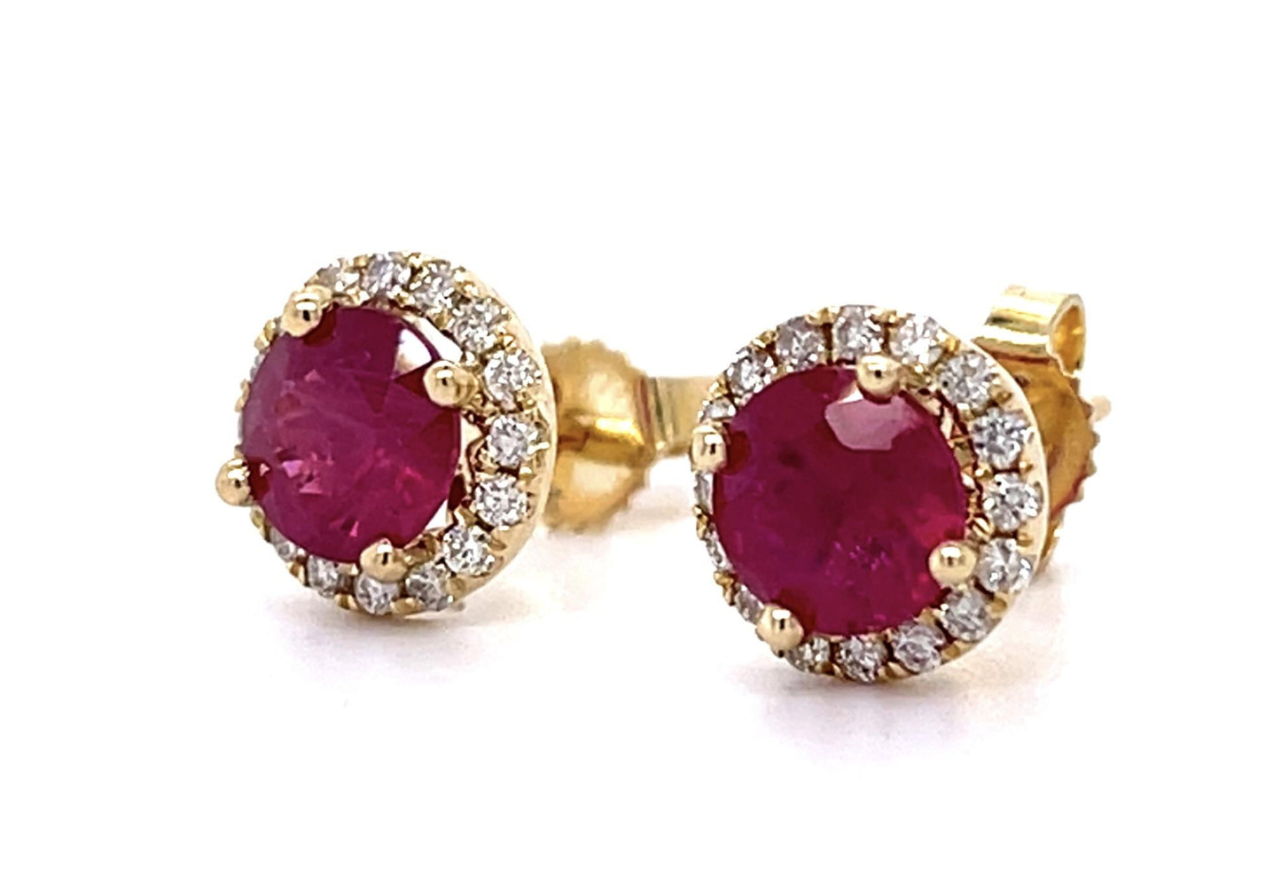 2ct Ruby 14KY Stud Earrings