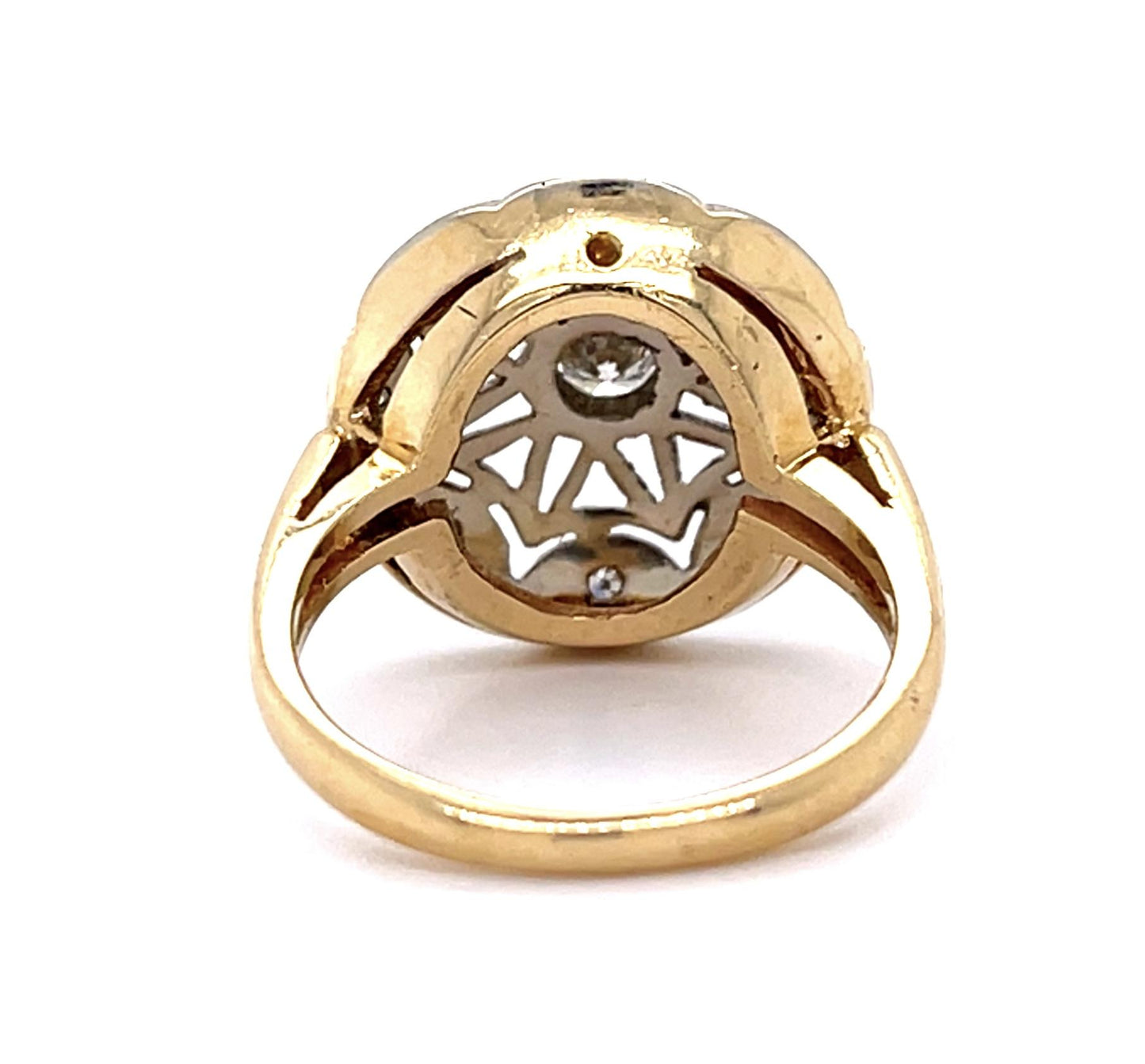 Original Edwardian .20ct Center Dia 14K2 Tone (Vintage 1900s)