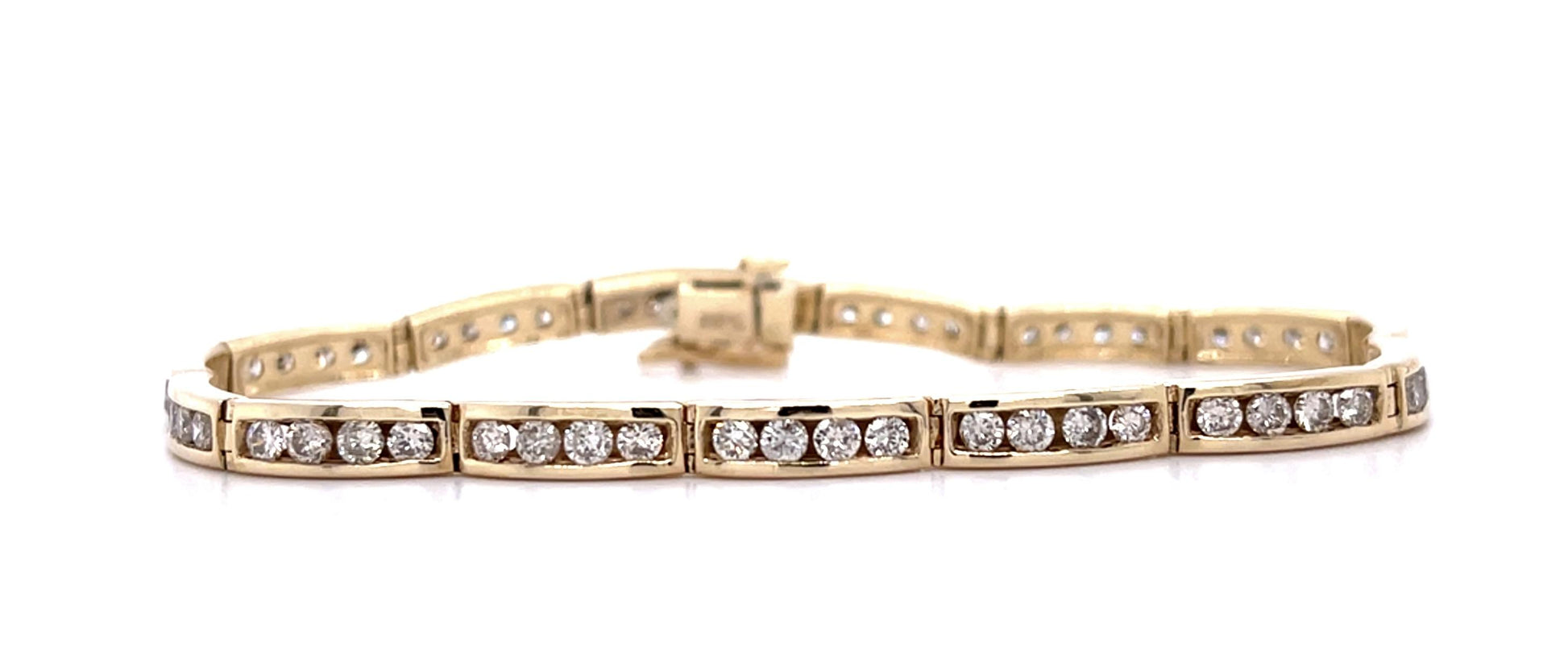 4ct (60 Diamonds) 14KY Channel-set Bracelet