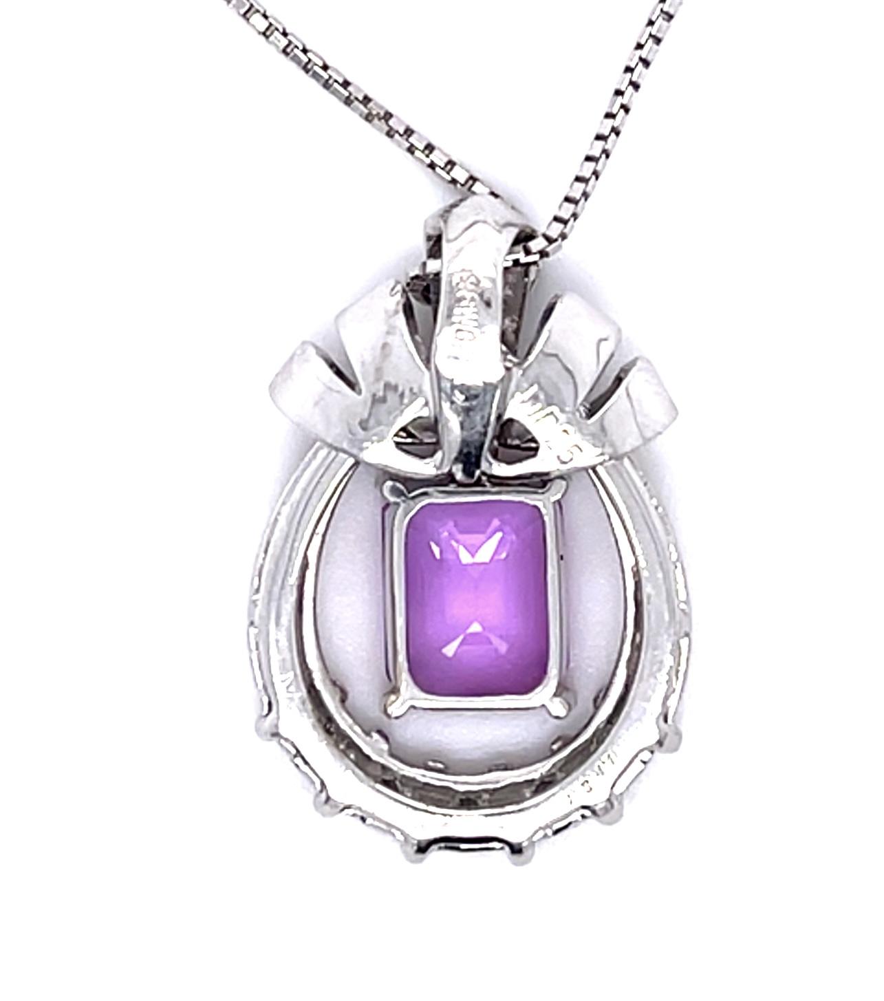 1.84ct Heated Madagascar Pink Sapphire 18KW Pendant
