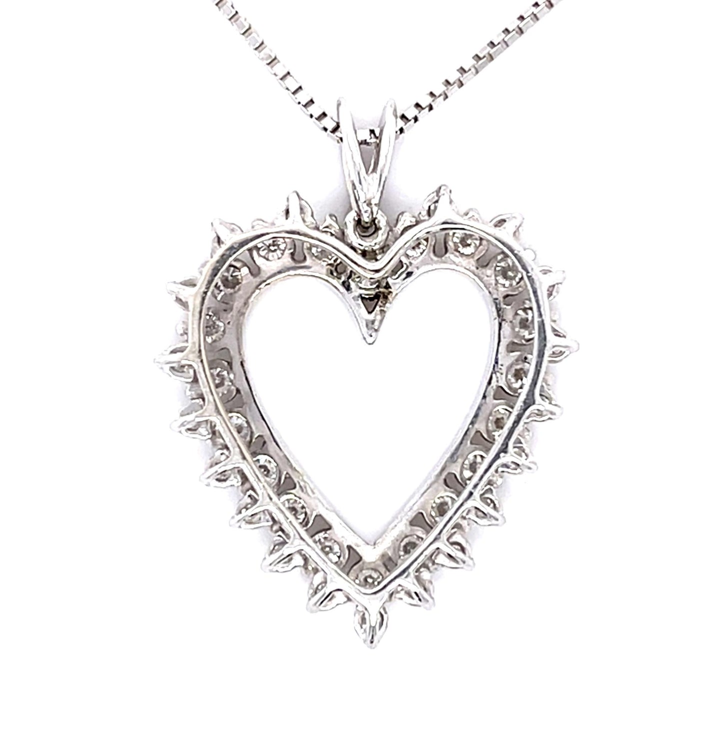 2.40ct Diamond 14KW Heart Pendant