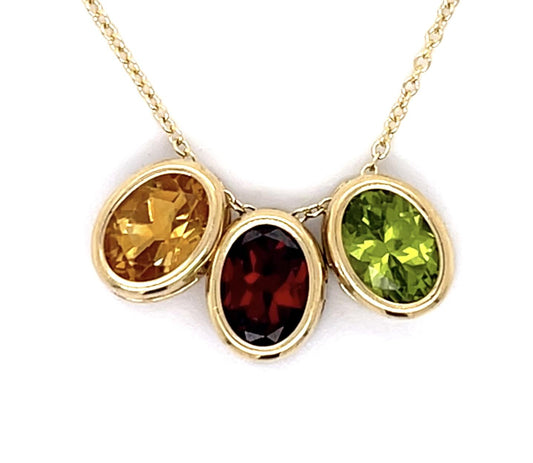 3ct+ Semi Precious 14KY Pendant