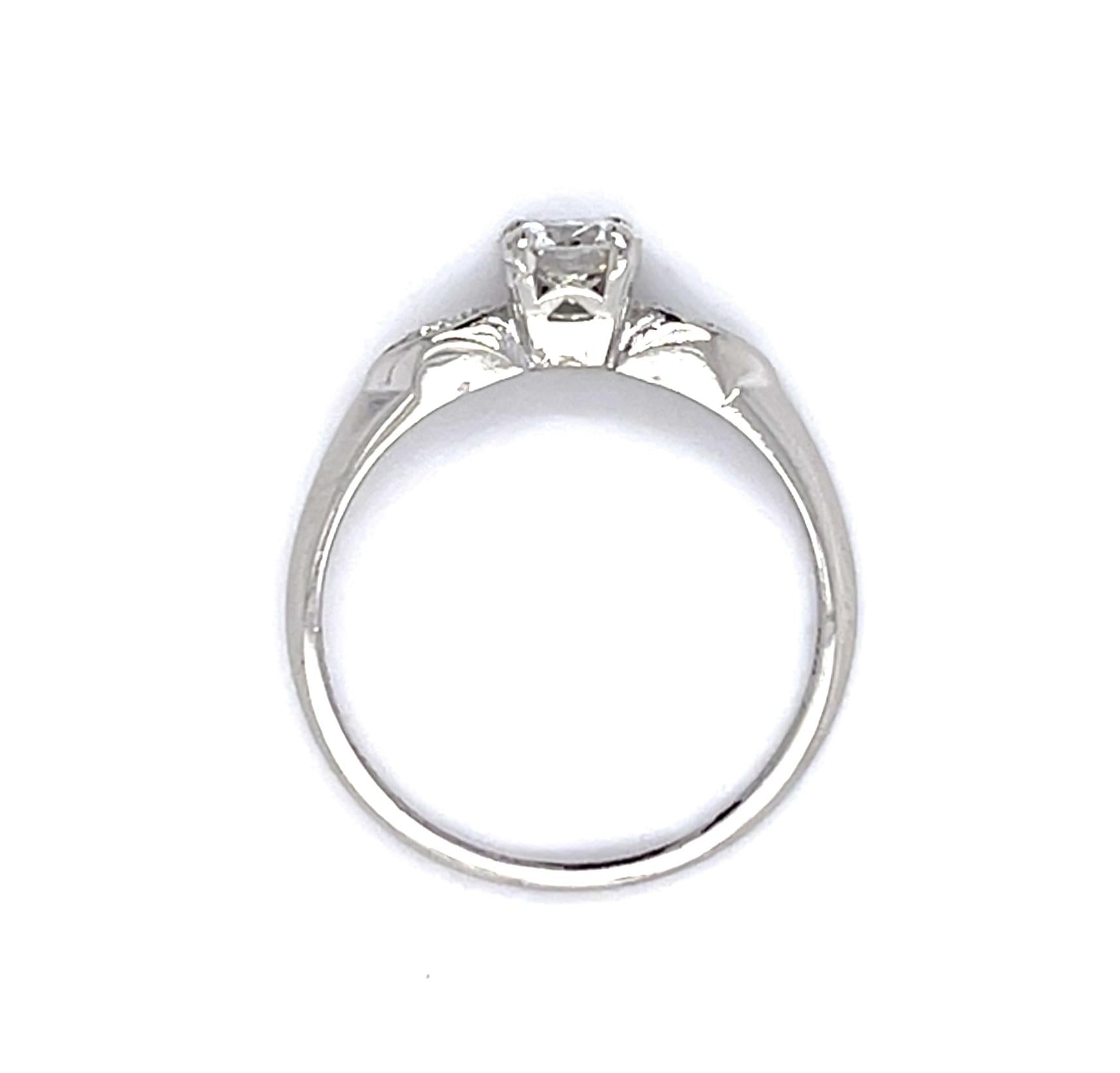 .44ct European Diamond PT Ring (Vintage 1940s)