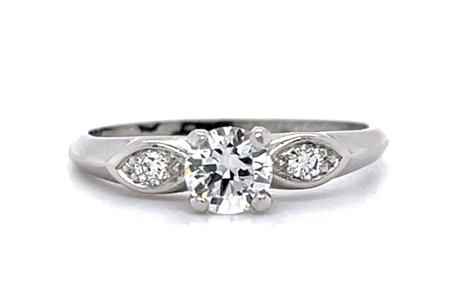 .44ct European Diamond PT Ring (Vintage 1940s)