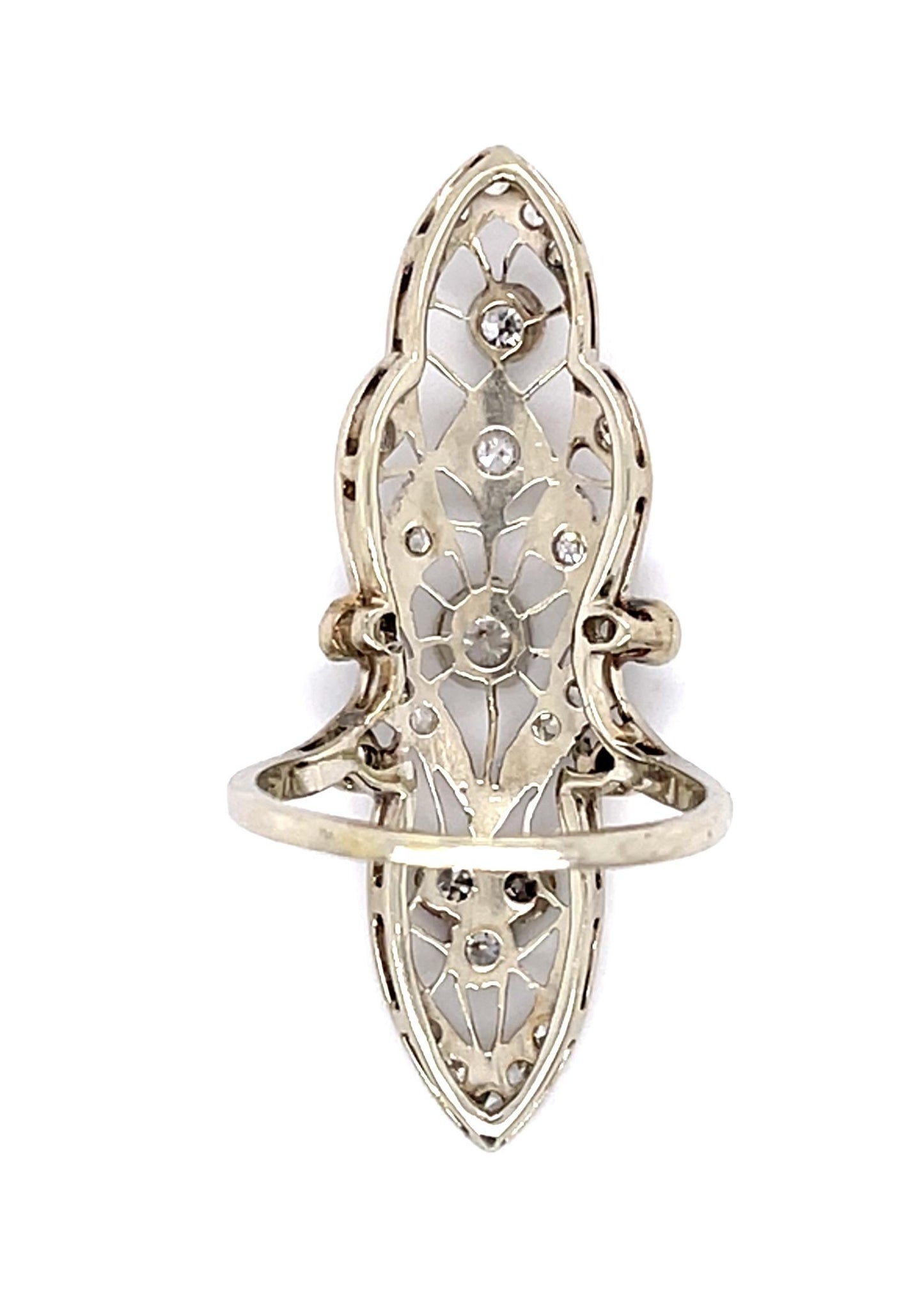 Original Art Deco 1.10ct Diamond 14KW Ring (Vintage 1930s)