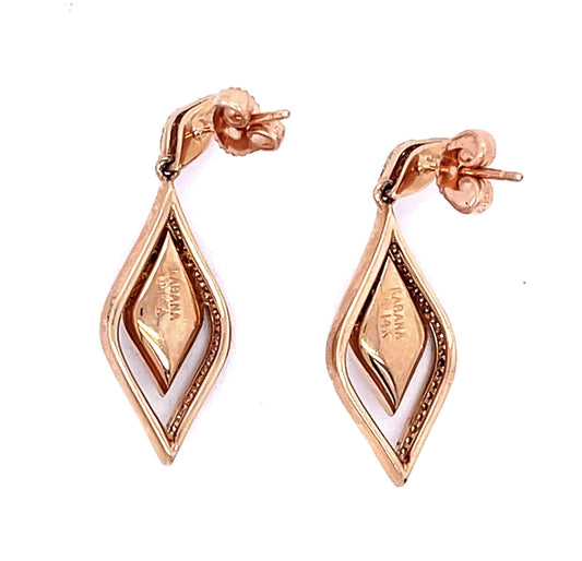 Kabana .74ct Diamond + Mother of Pearl 14KY Drop Earrings