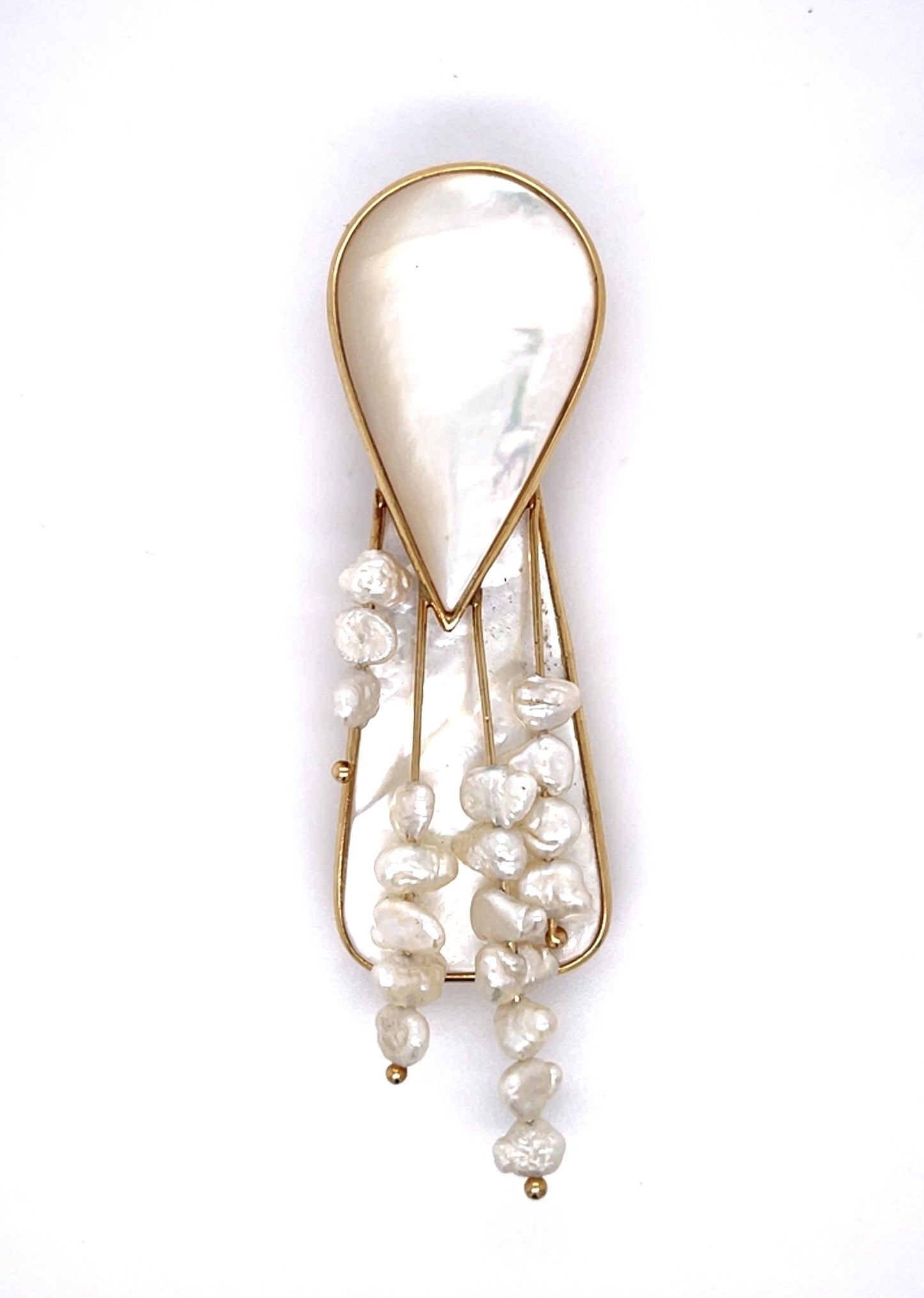 Mother of Pearl 14KY Custom made Brooch