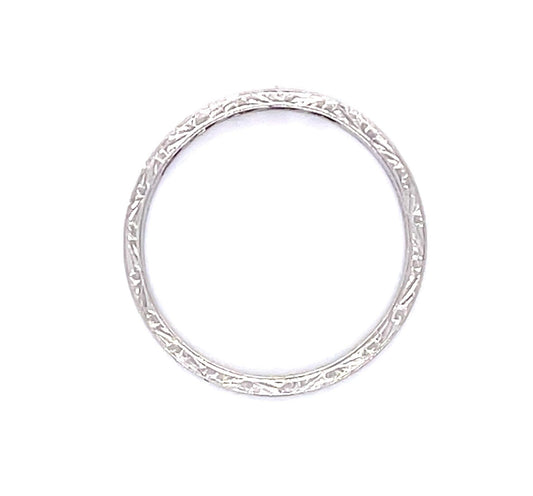 Original Art Deco .10ct Diamond PT Band Ring