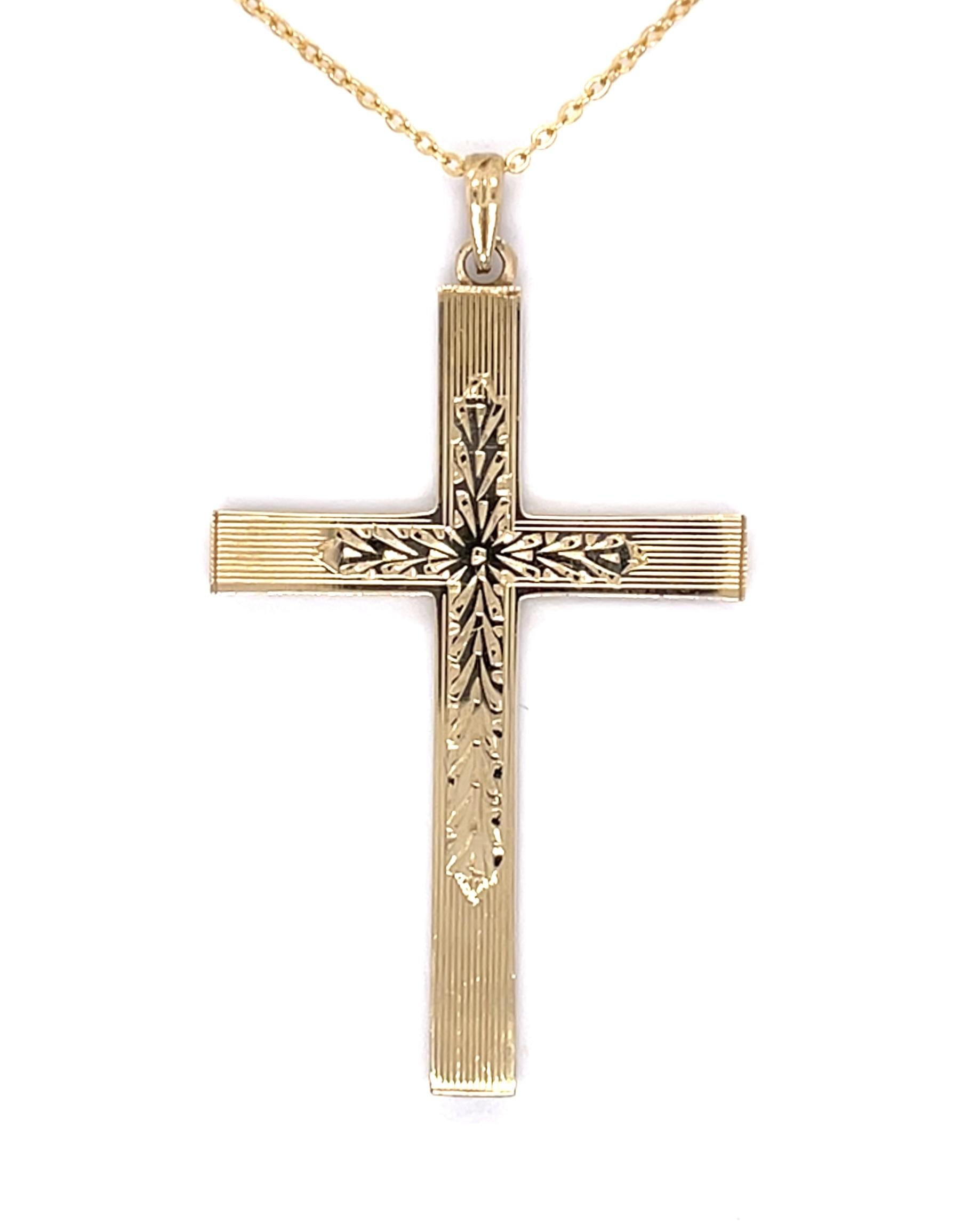 Original 14KY Cross Pendant (Antique 1920s)