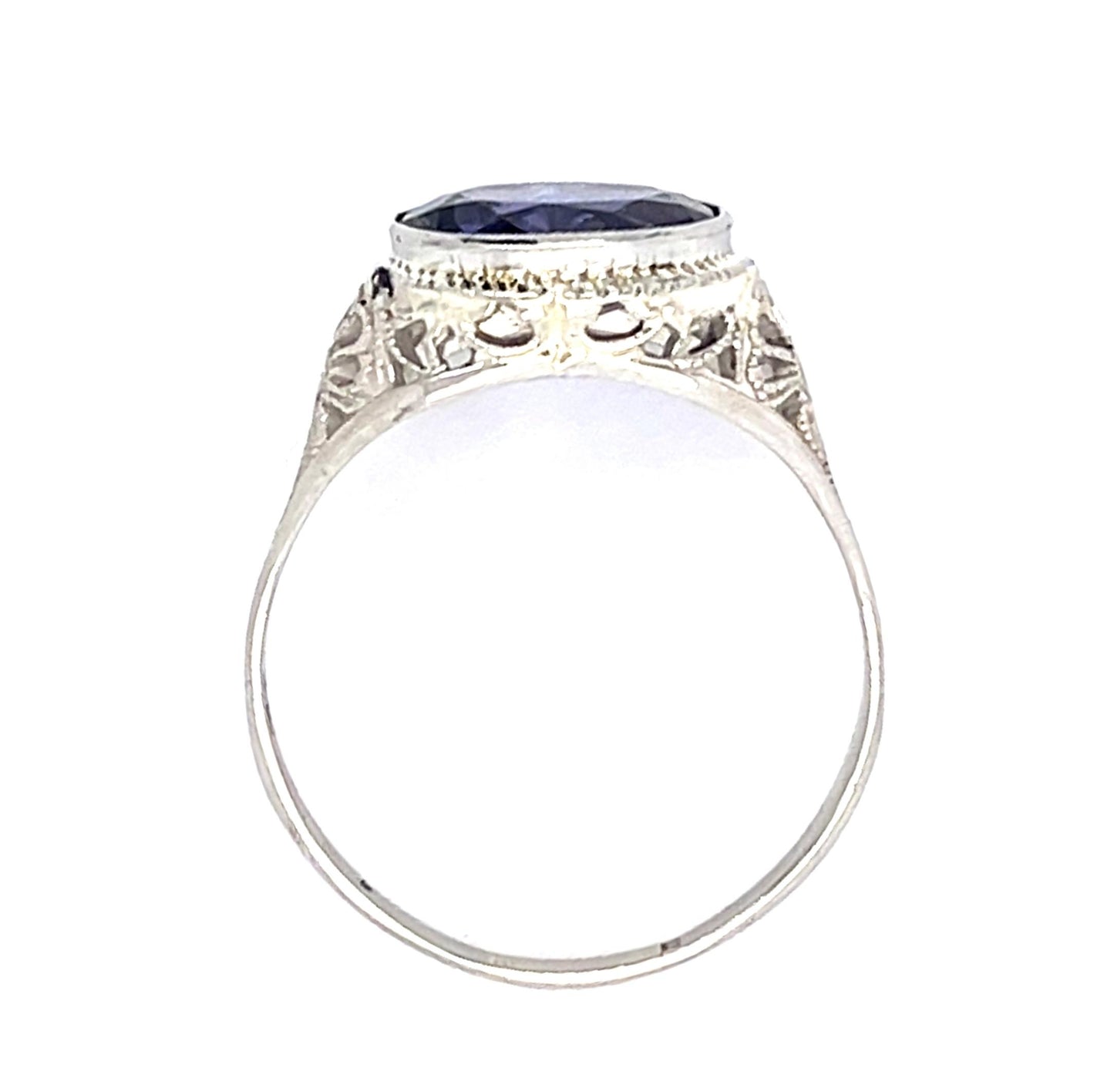 Original Art Deco 2ct Iolite 14KW Ring (Vintage 1930s)