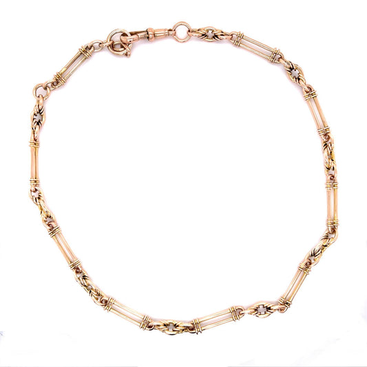 Original Victorian 9KY Handmade Necklace (Antique 1870s)