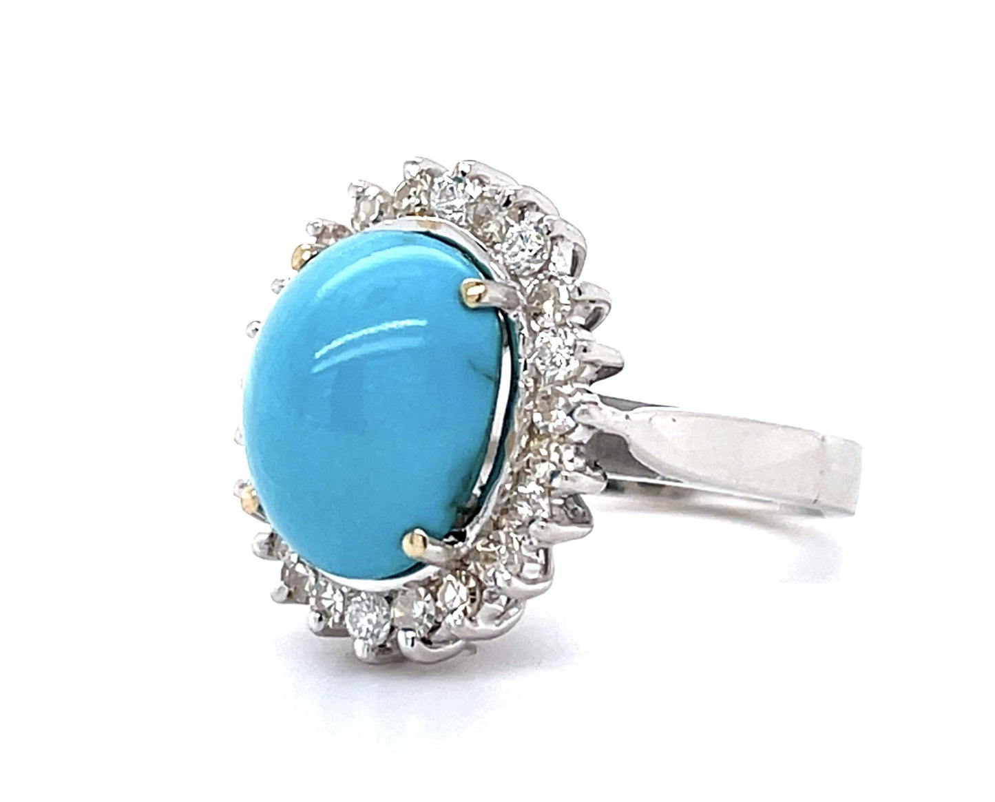 6.50ct Turquoise 18KW Ring