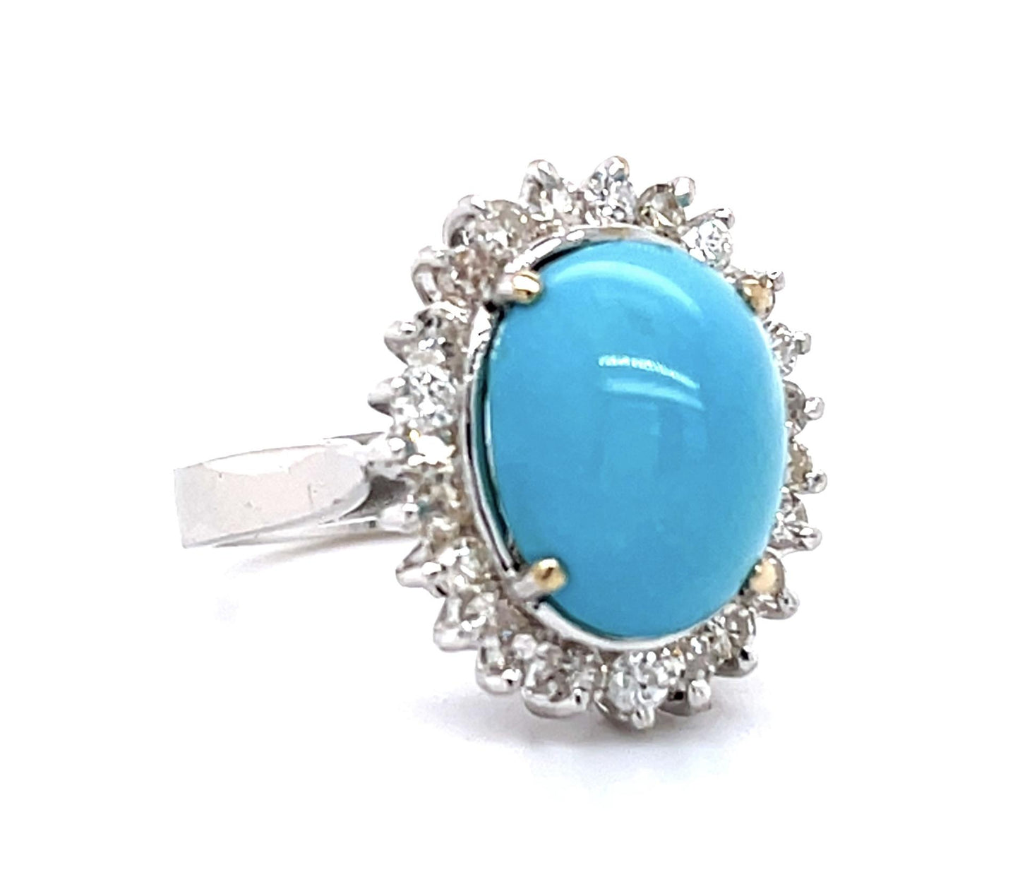 6.50ct Turquoise 18KW Ring