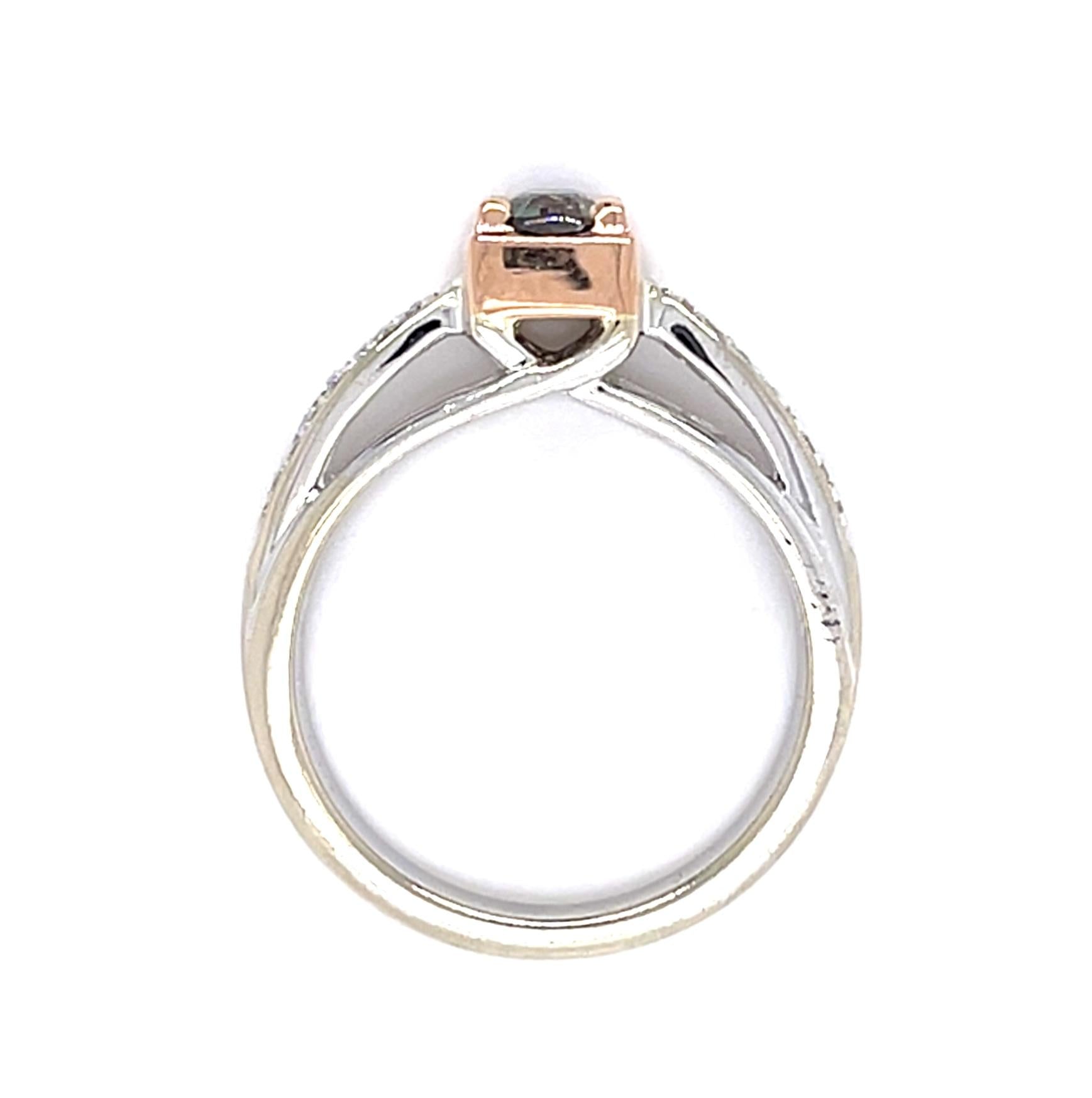 .73ct Alexandrite 14K Two Tone Ring