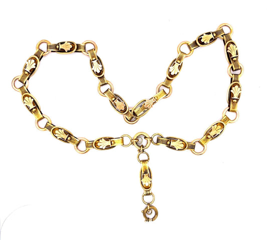Original Victorian 14KY Handmade Necklace (Antique 1870s)
