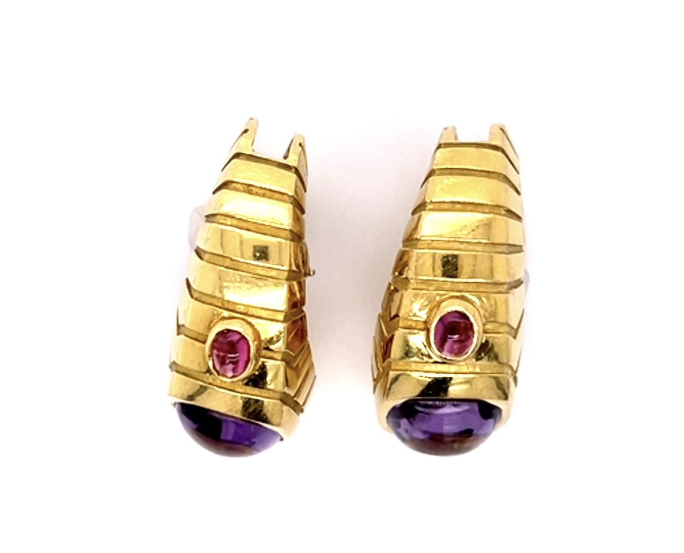 Original Van Cleef & Arpels Amethyst 18KY Earrings