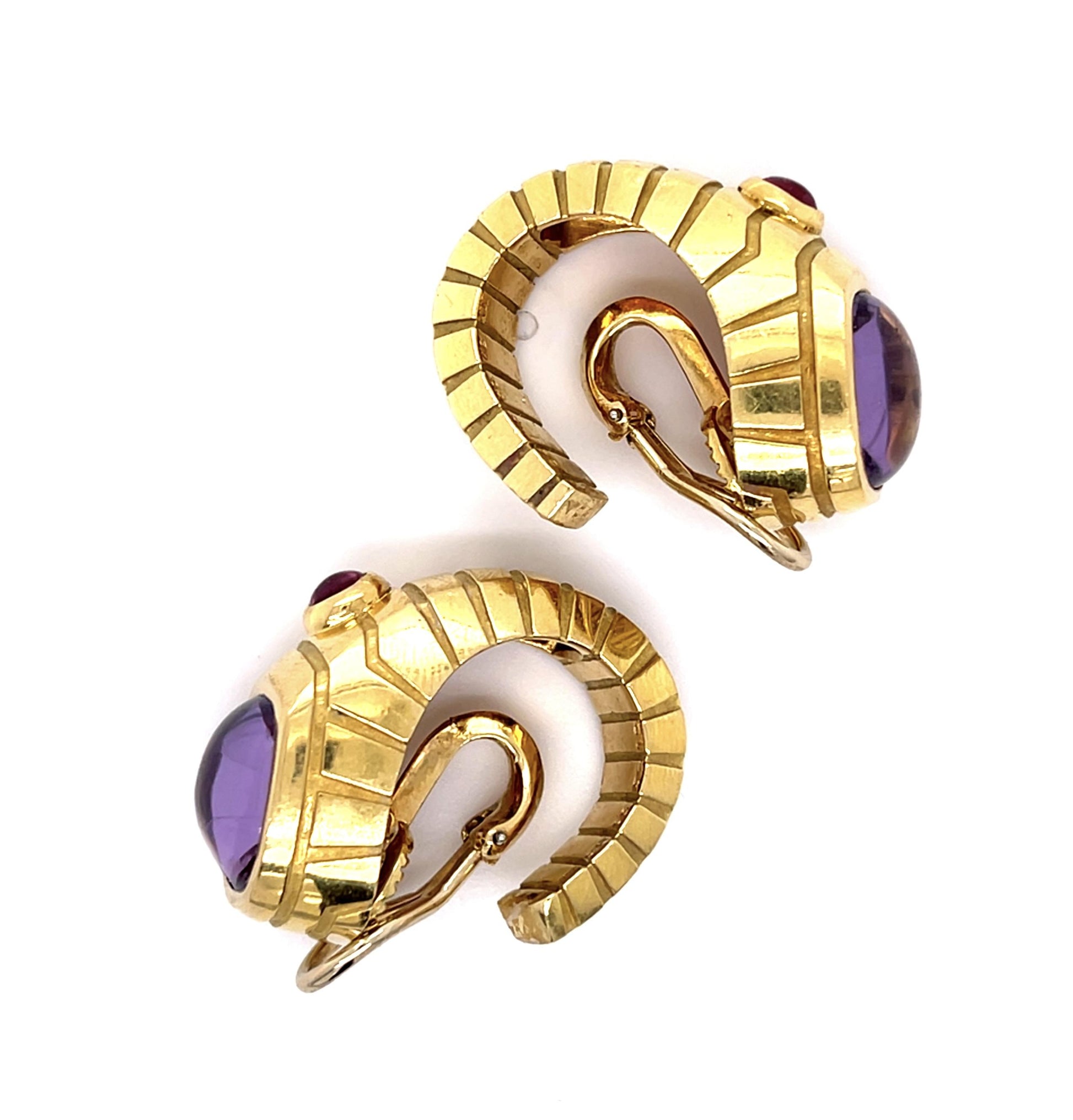 Original Van Cleef & Arpels Amethyst 18KY Earrings