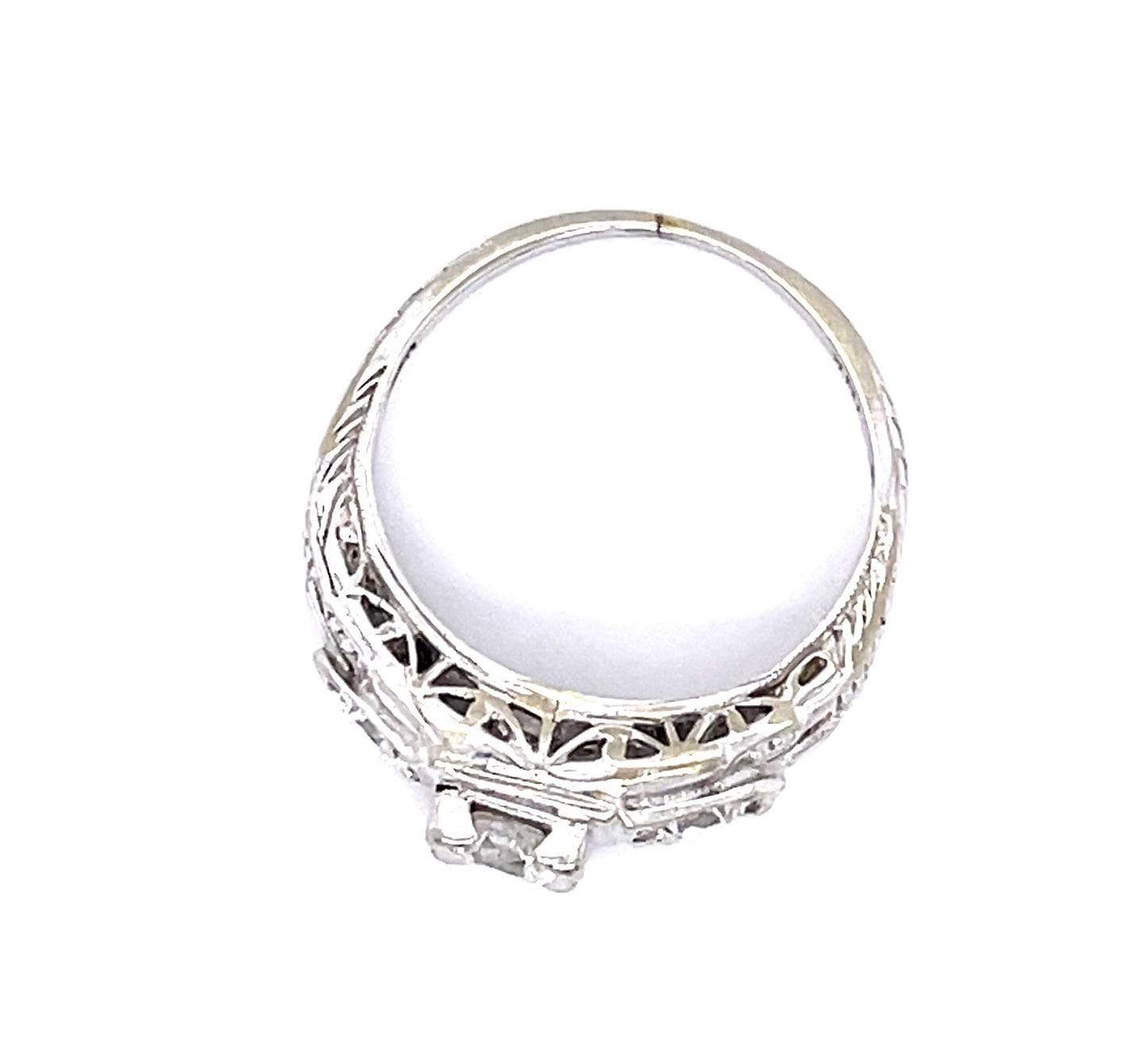 Original Art Deco .44ct Old Euro Diamond 18KW Ring (Vintage 1930s) .46ct SD