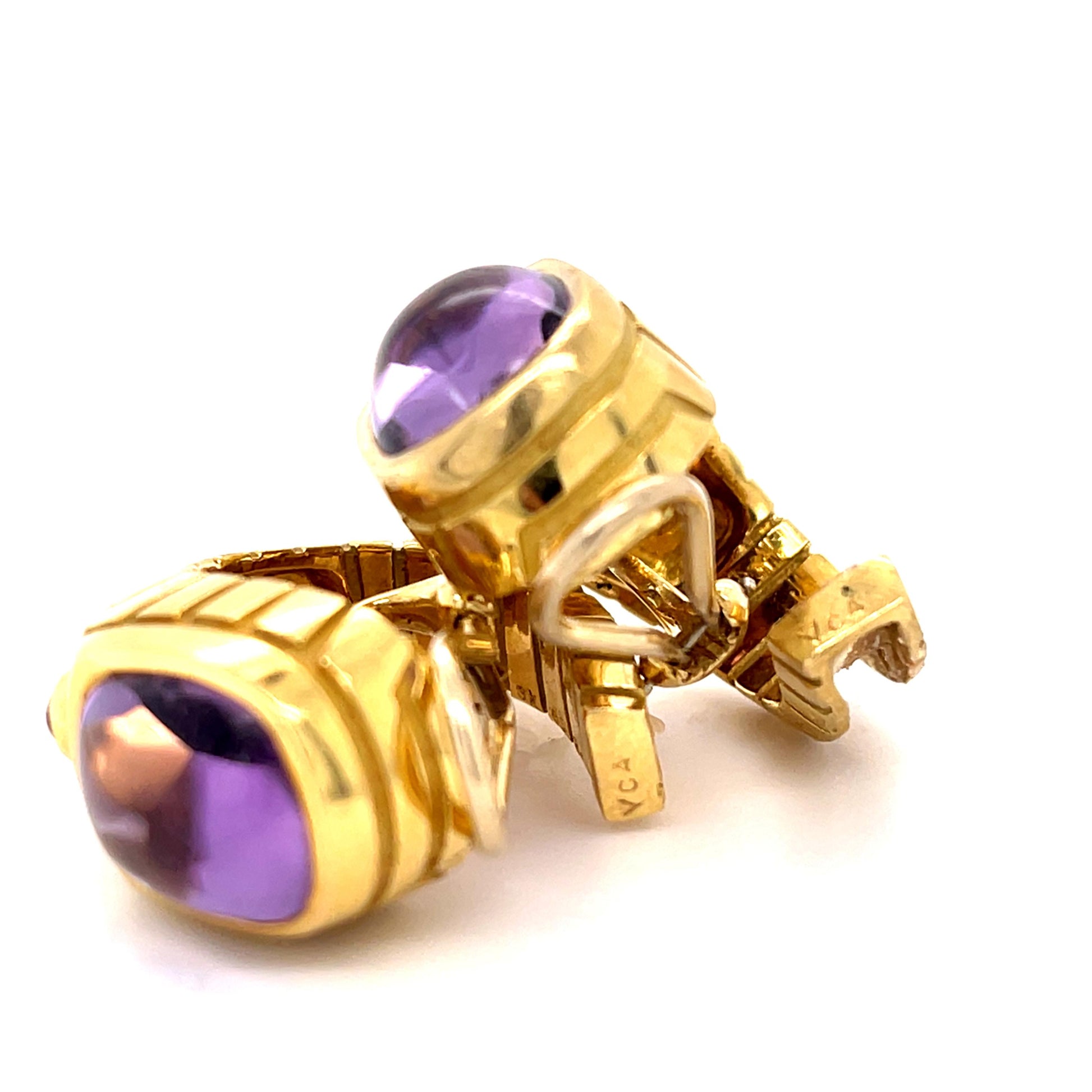 Original Van Cleef & Arpels Amethyst 18KY Earrings