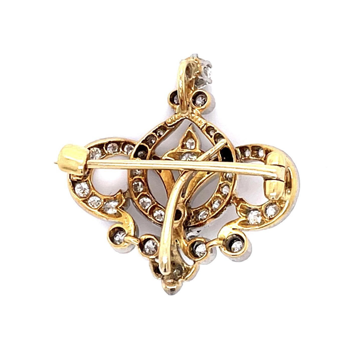 Tiffany & Co Original Edwardian 1.50ct PT+18KY Pendant (Antique 1900s)