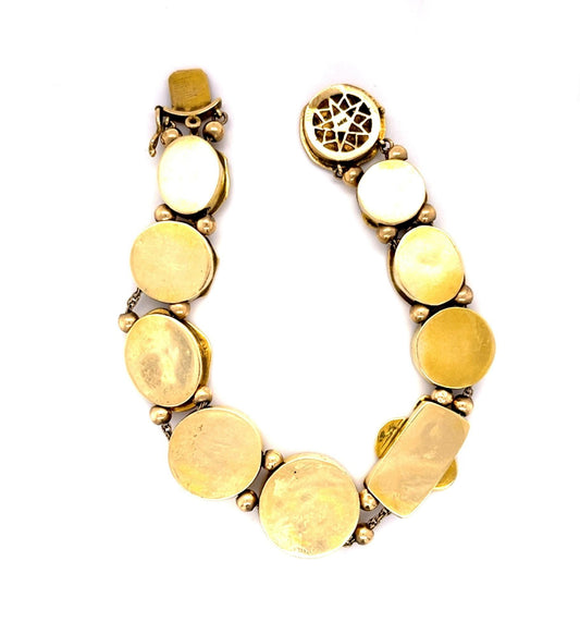 Original Art Nouveau 14KY Slide Lady's Motif Bracelet (Antique 1905)