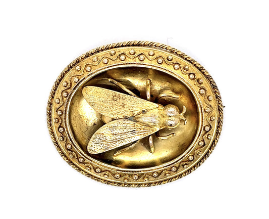 Original Victorian 14KY Bug Fly Brooch (Antique 1880s)