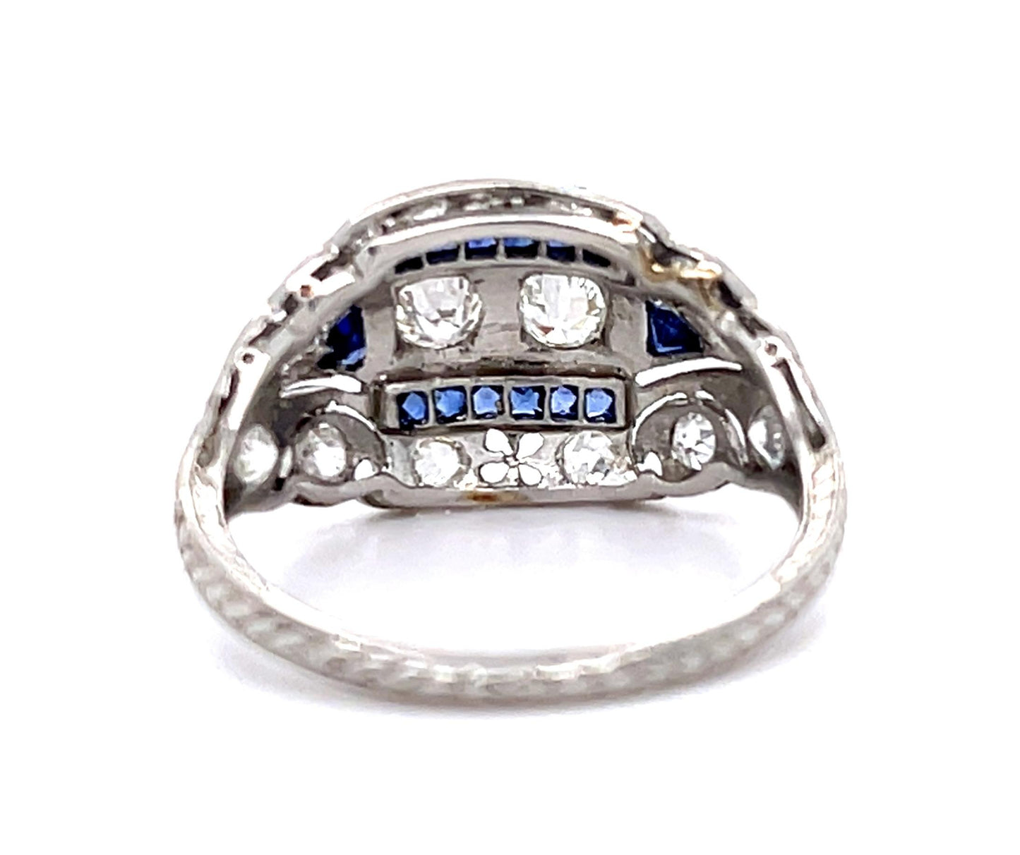 Original Art Deco .90ct Old European Diamond PT Ring (Antique 1920s)