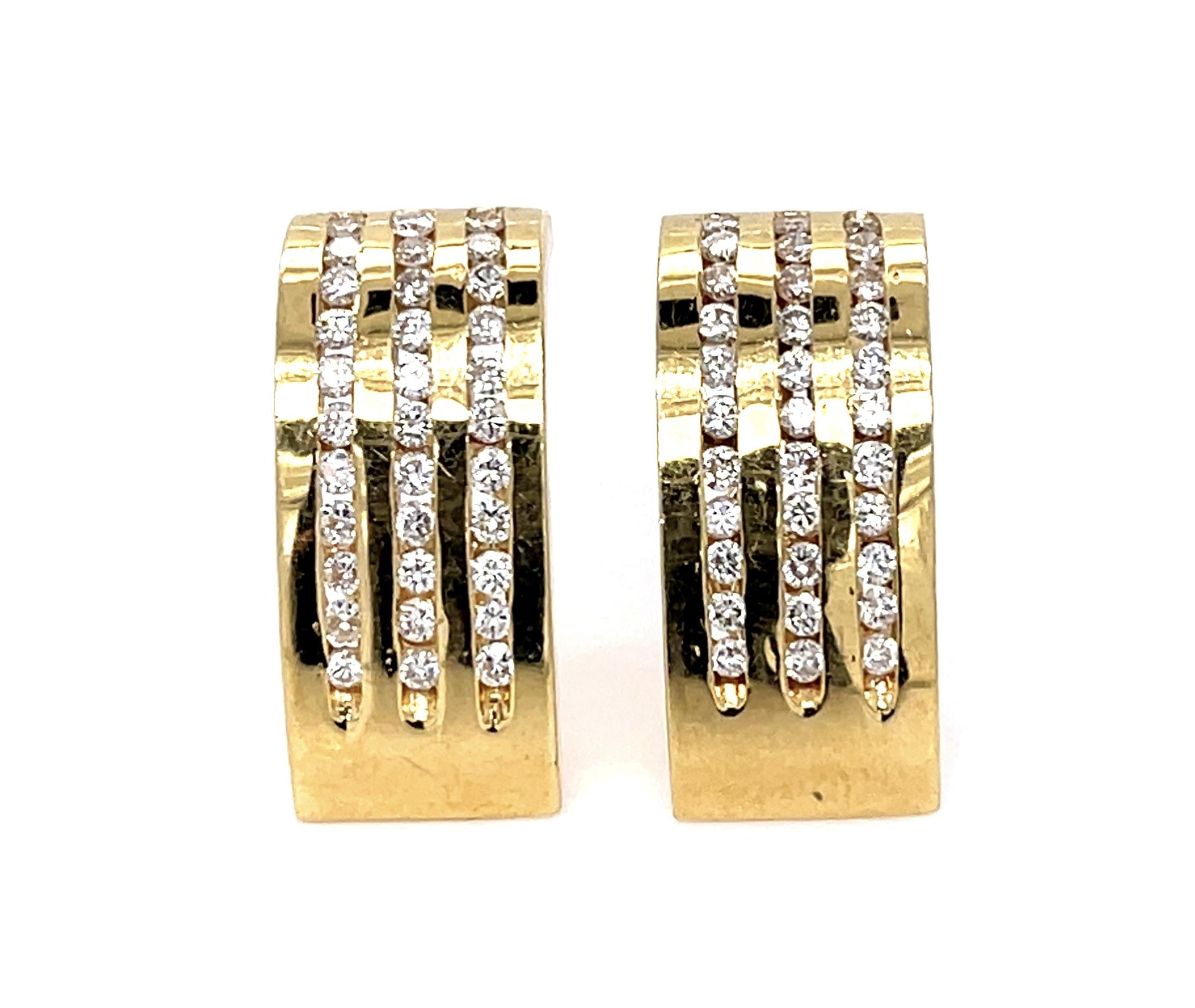 1.25ct Diamond 14KY Earrings (Vintage 1970s)