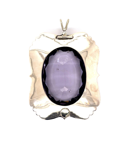 Original Victorian 100ct Amethyst 14KY Pendant (Antique 1860s)