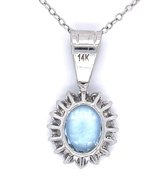2.24ct Aquamarine 14KW Pendant